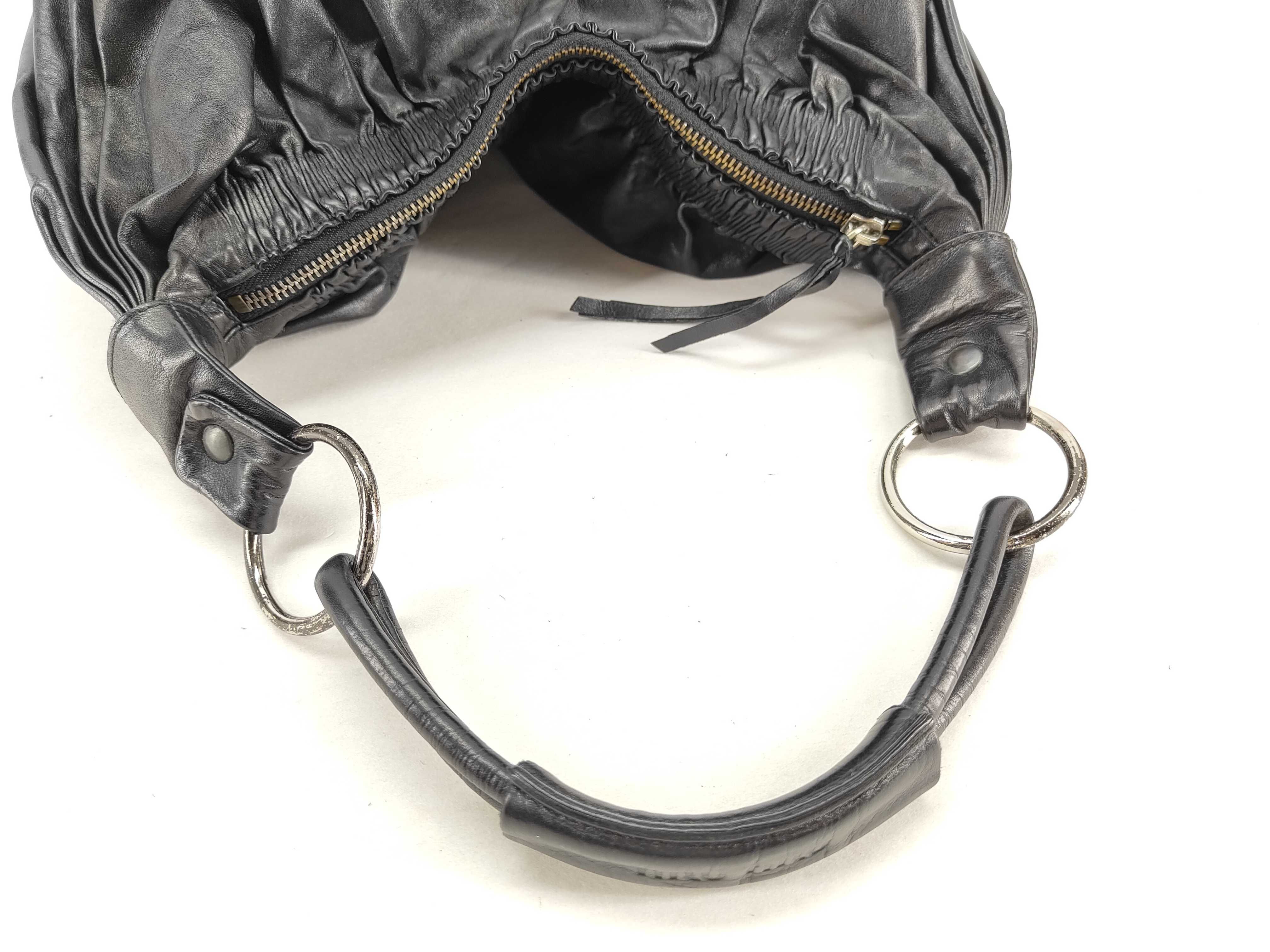 Black Leather Shoulder Bag — view 4