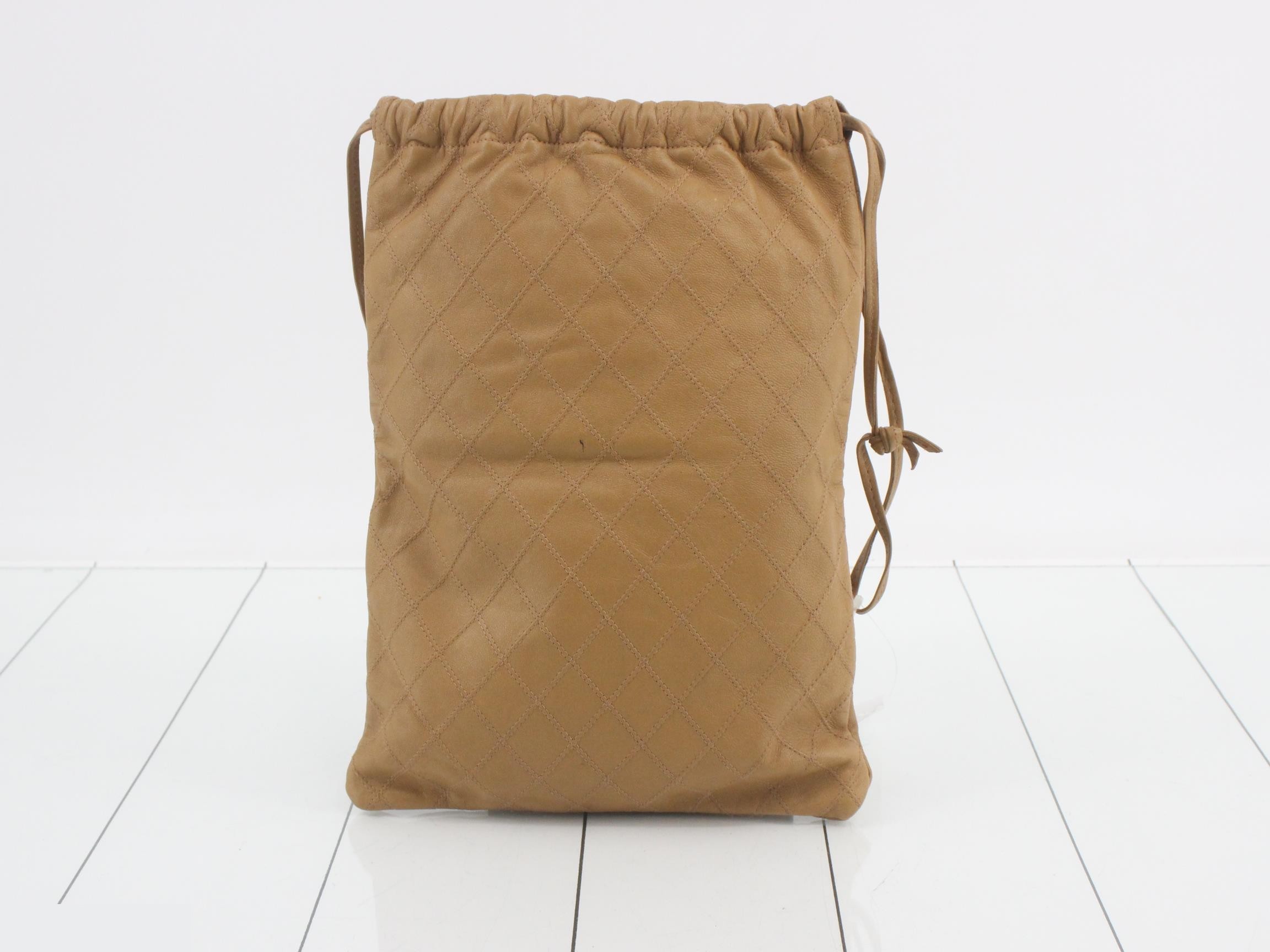 Lamb Piccolore Drawstring Pouch - Brown — view 2