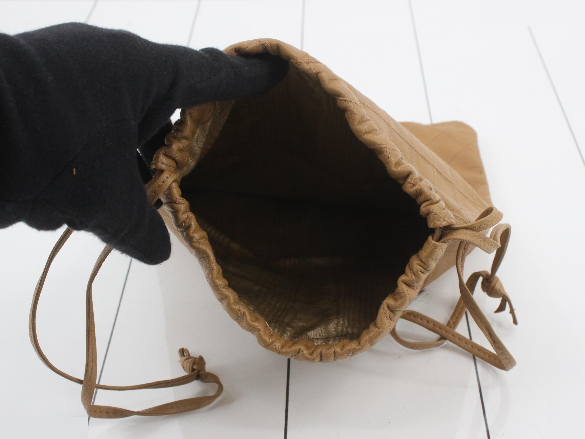 Lamb Piccolore Drawstring Pouch - Brown — view 4