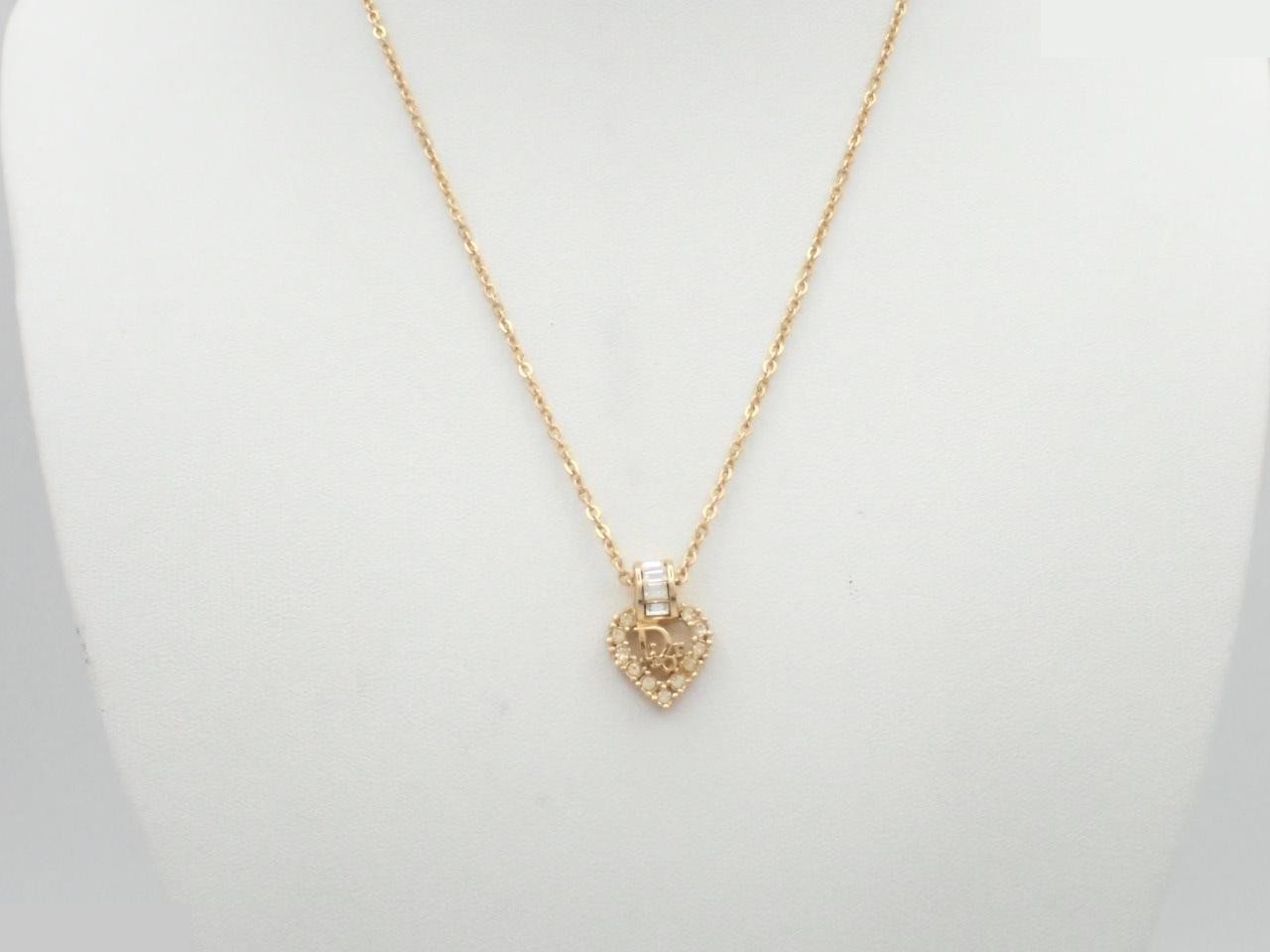 Heart logo necklace with stone, chain approximately 44cm — view 3
