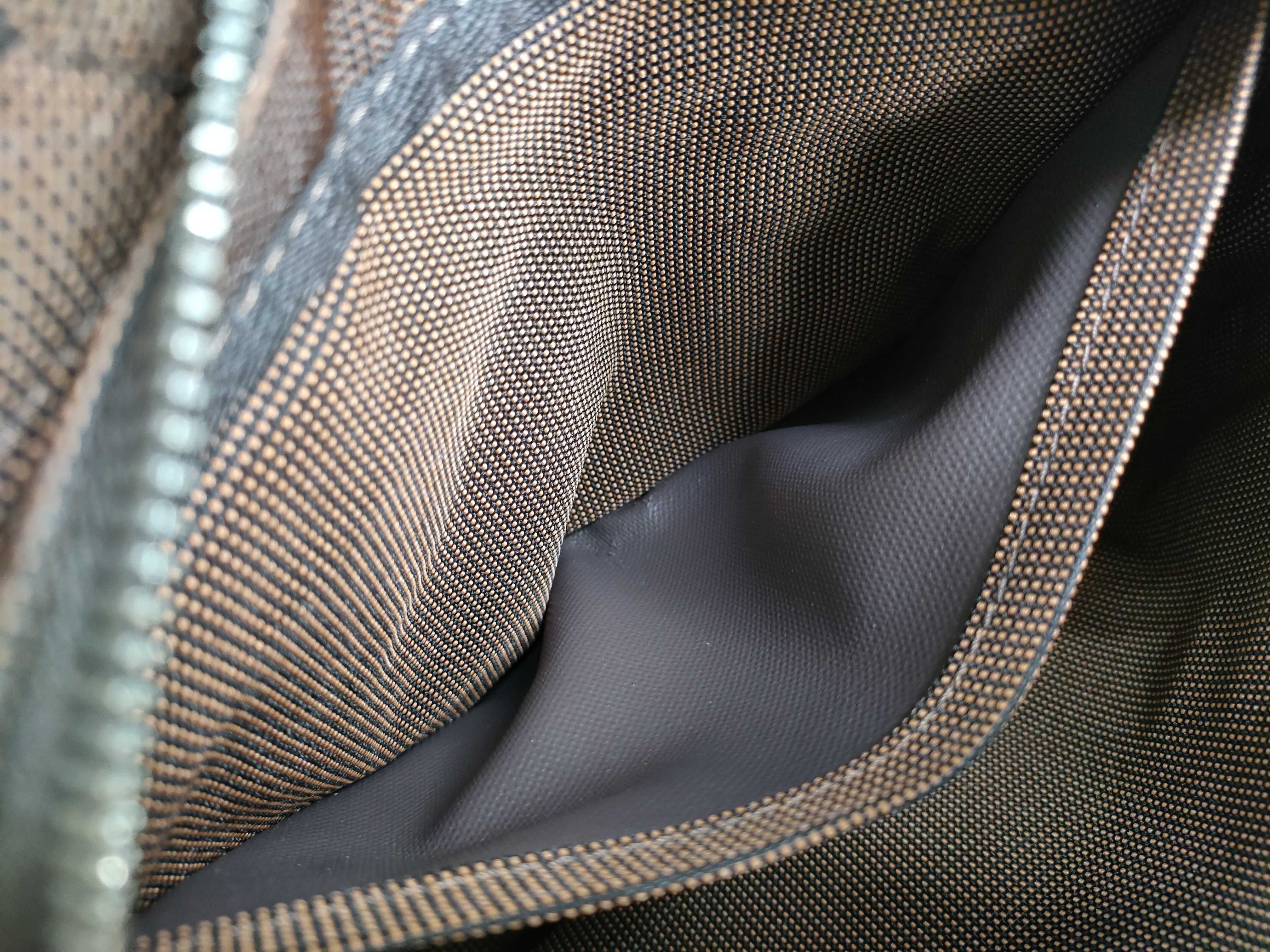 Herline Tote PM Brown Canvas Silver Hardware Handbag — view 9