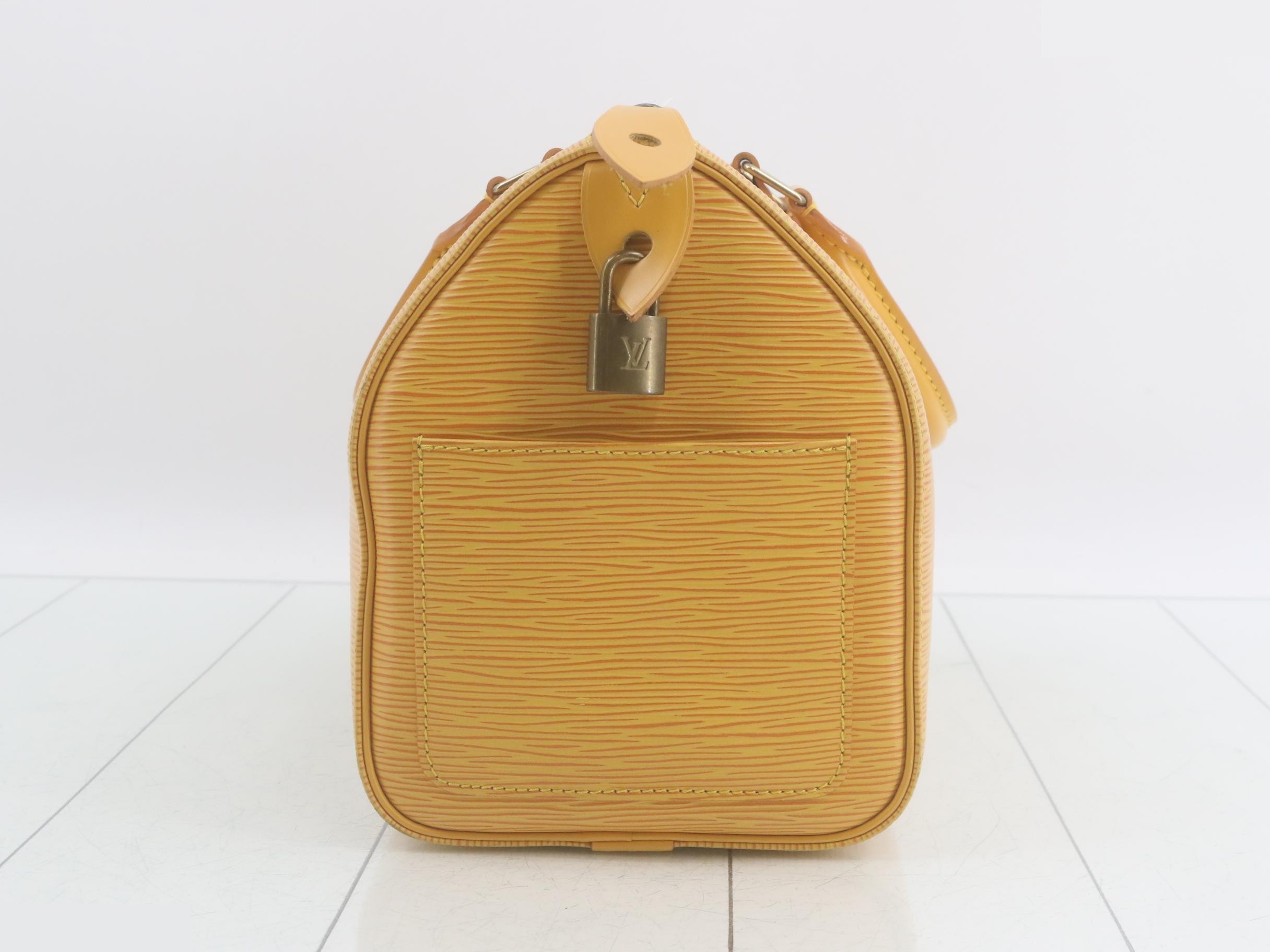 Epi Speedy 25 Tassili Yellow Handbag — view 3