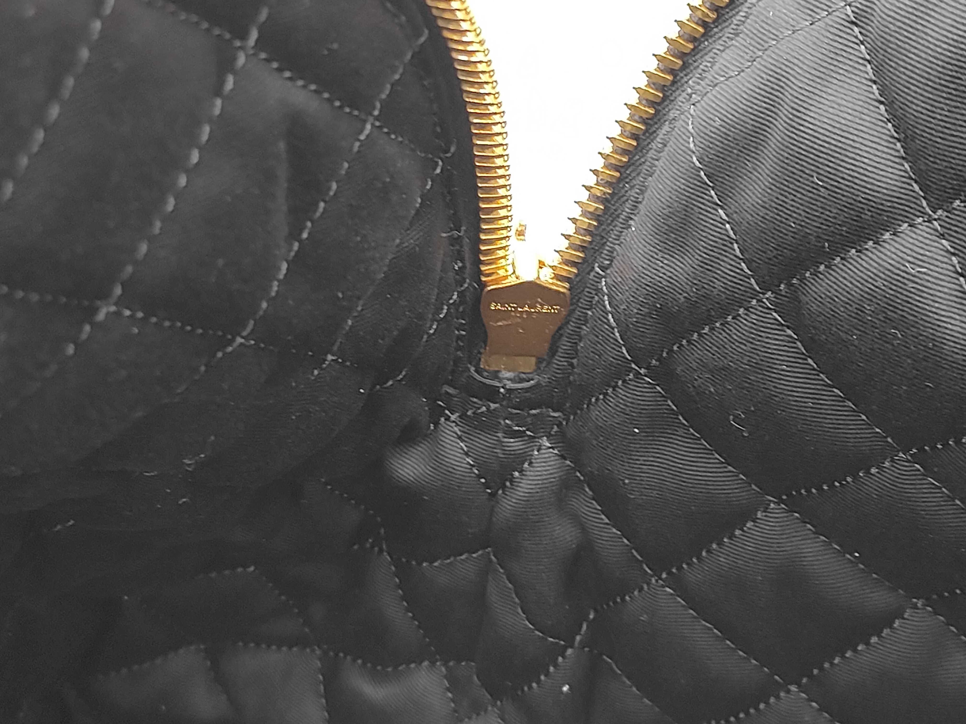 Travel Bag, Quilted Calfskin, Black with Gold Hardware, 736009 Shoulder Bag — view 9