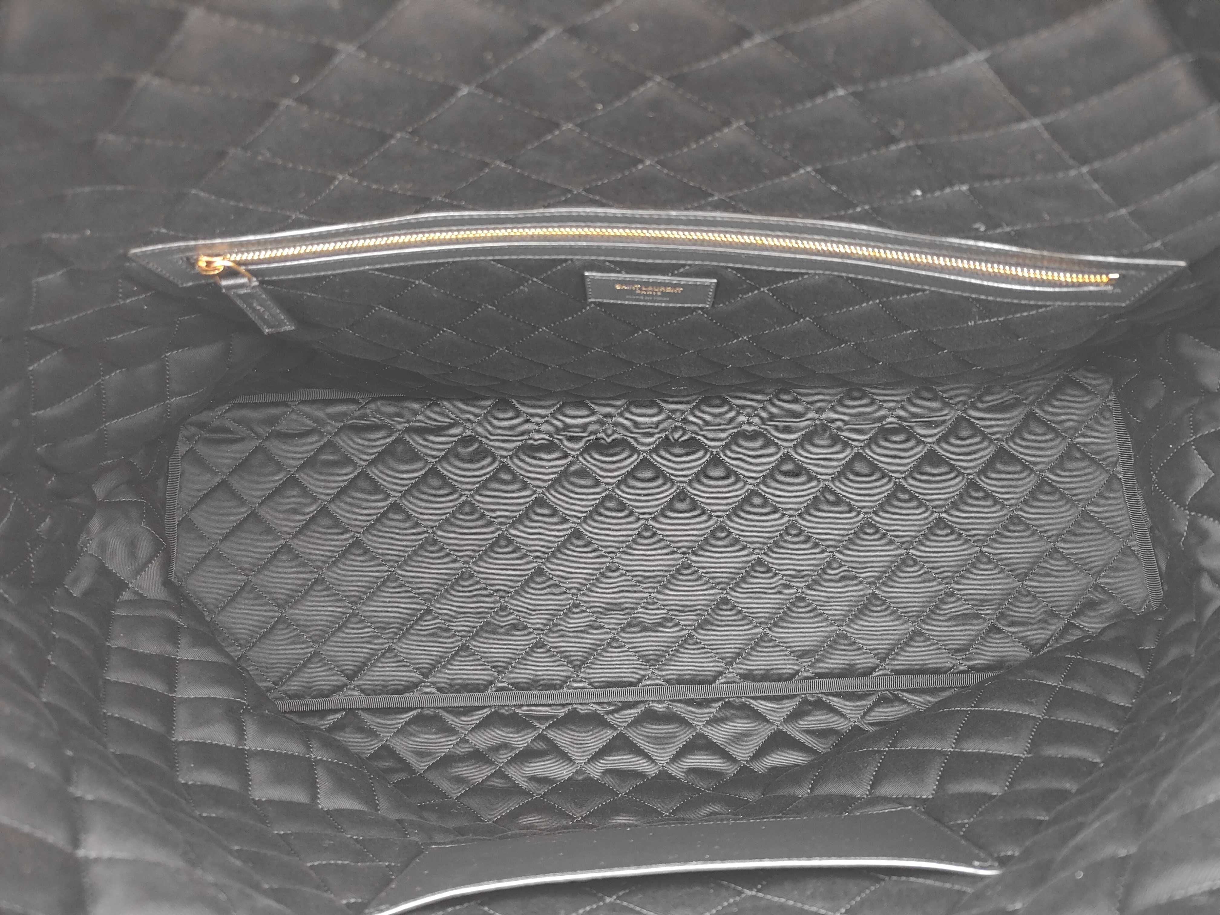 Travel Bag, Quilted Calfskin, Black with Gold Hardware, 736009 Shoulder Bag — view 10