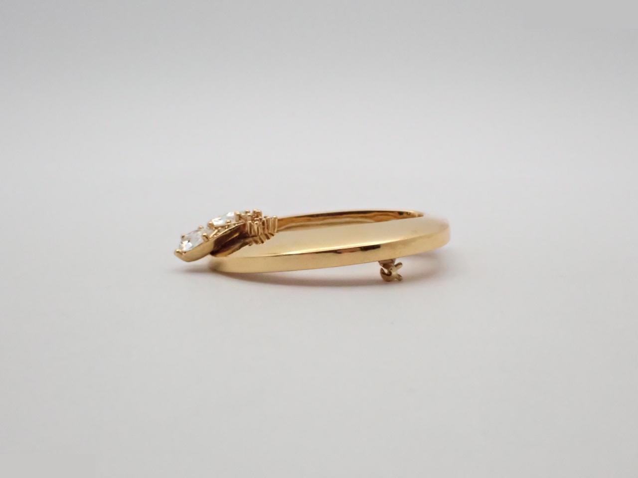 Bee Rhinestone Gold Big Brooch — view 3