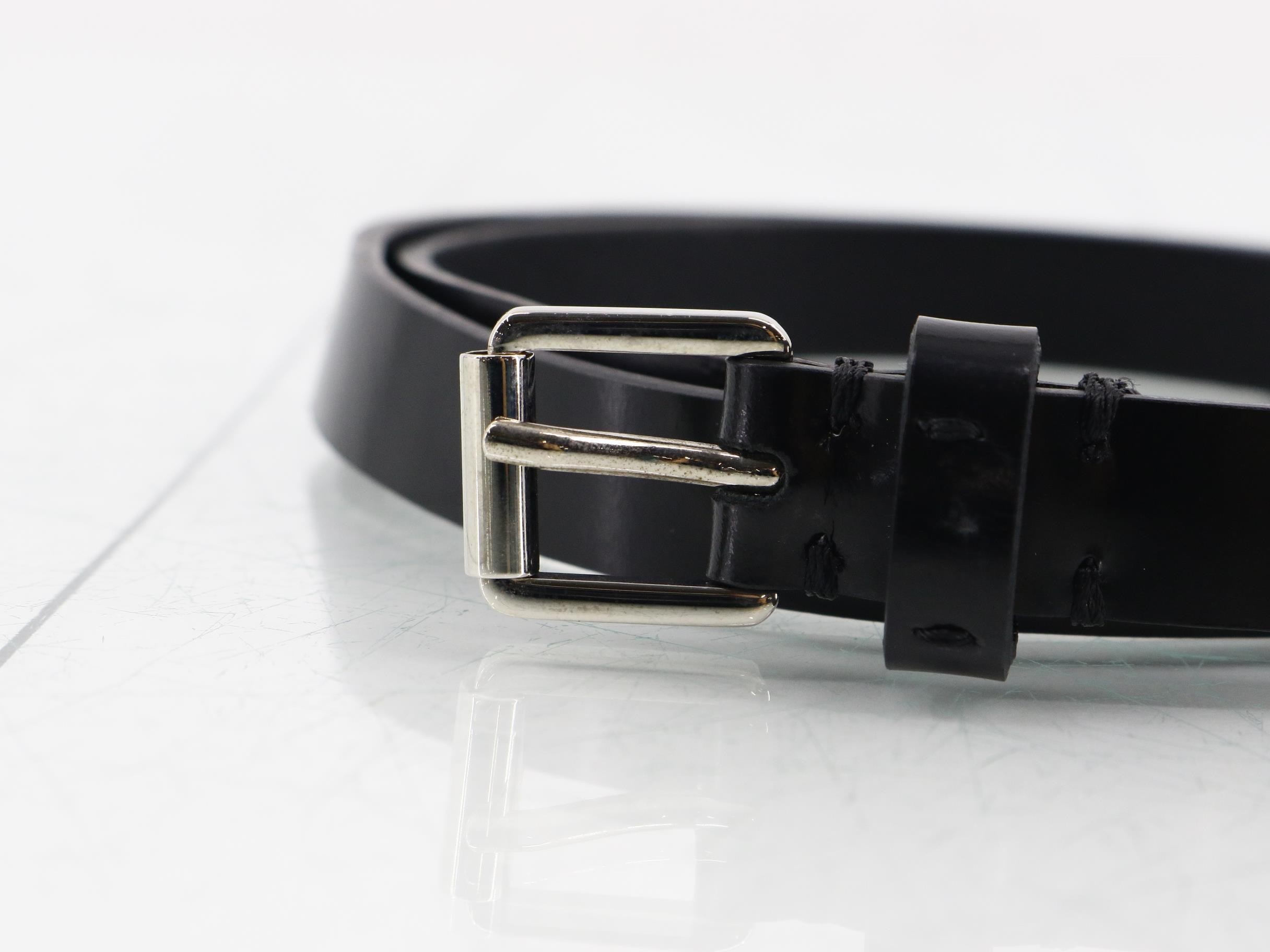 Calfskin belt, black — view 3
