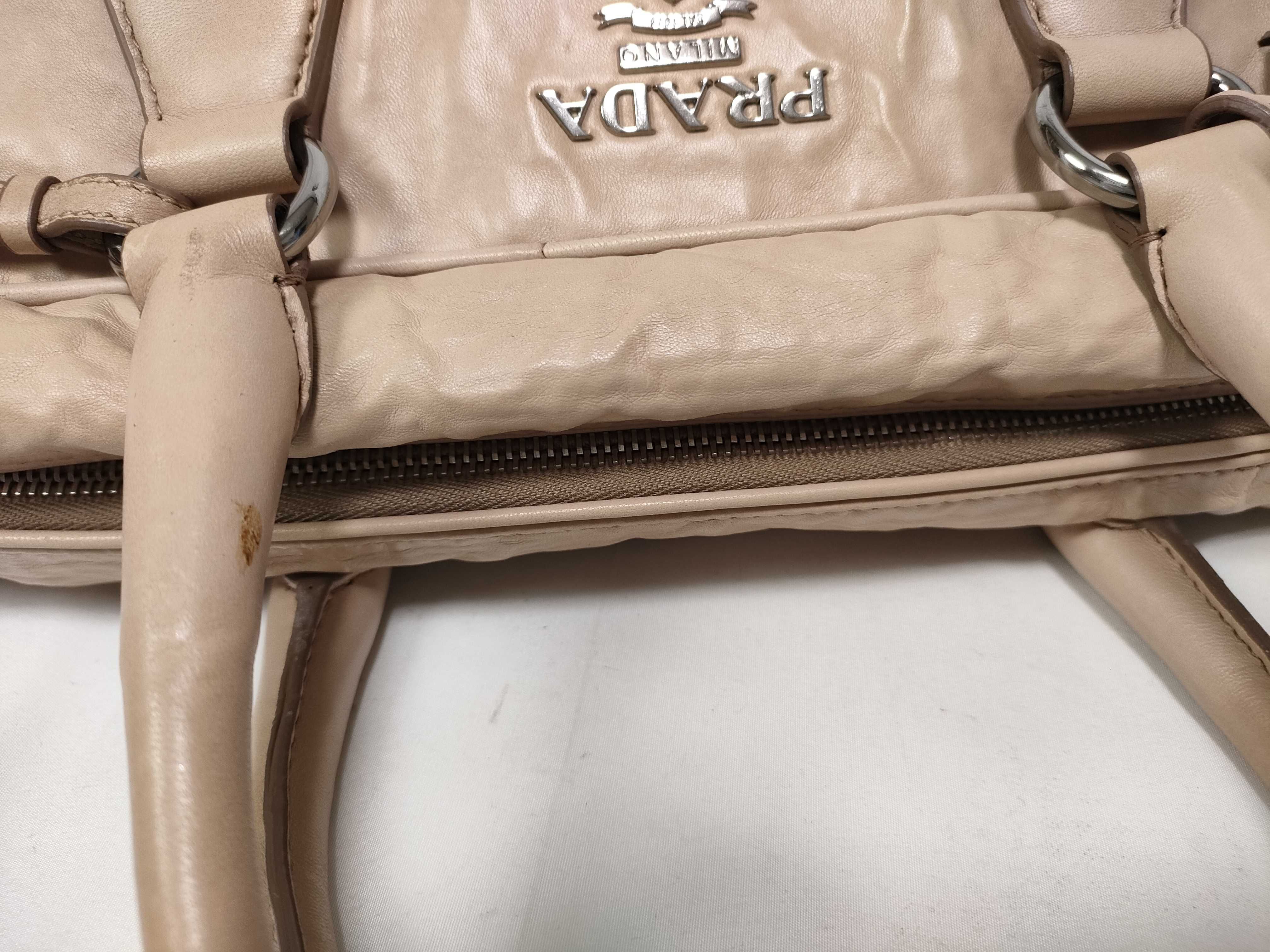 Nappa Antique Mini Boston Handbag Leather Wrinkled Handbag — view 13