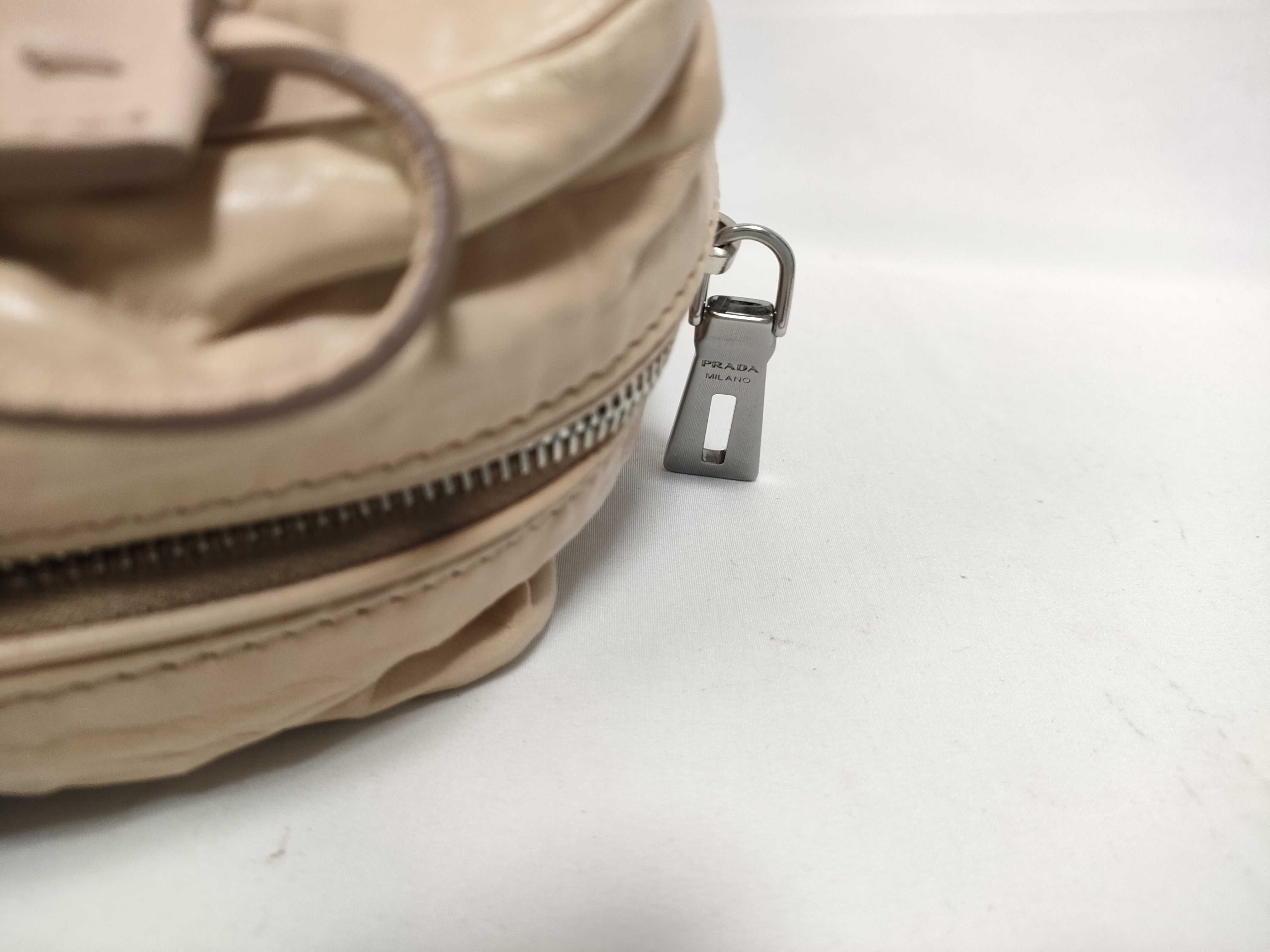 Nappa Antique Mini Boston Handbag Leather Wrinkled Handbag — view 15