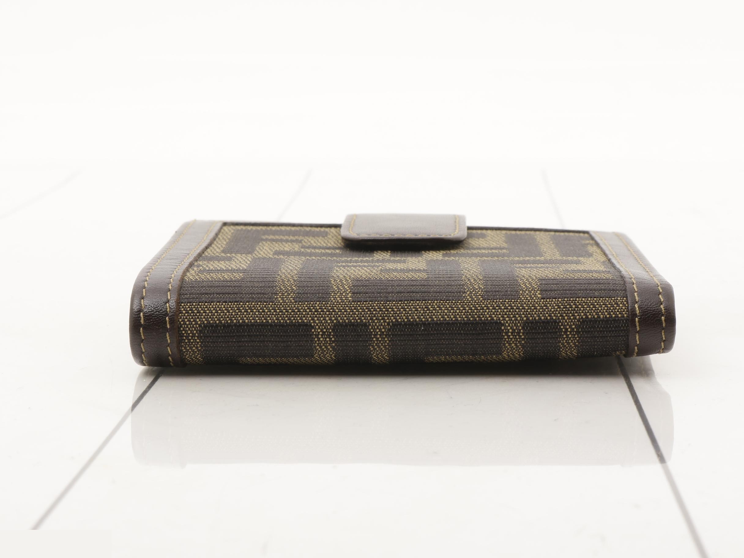 Zucca bi-fold wallet, canvas, brown — view 3