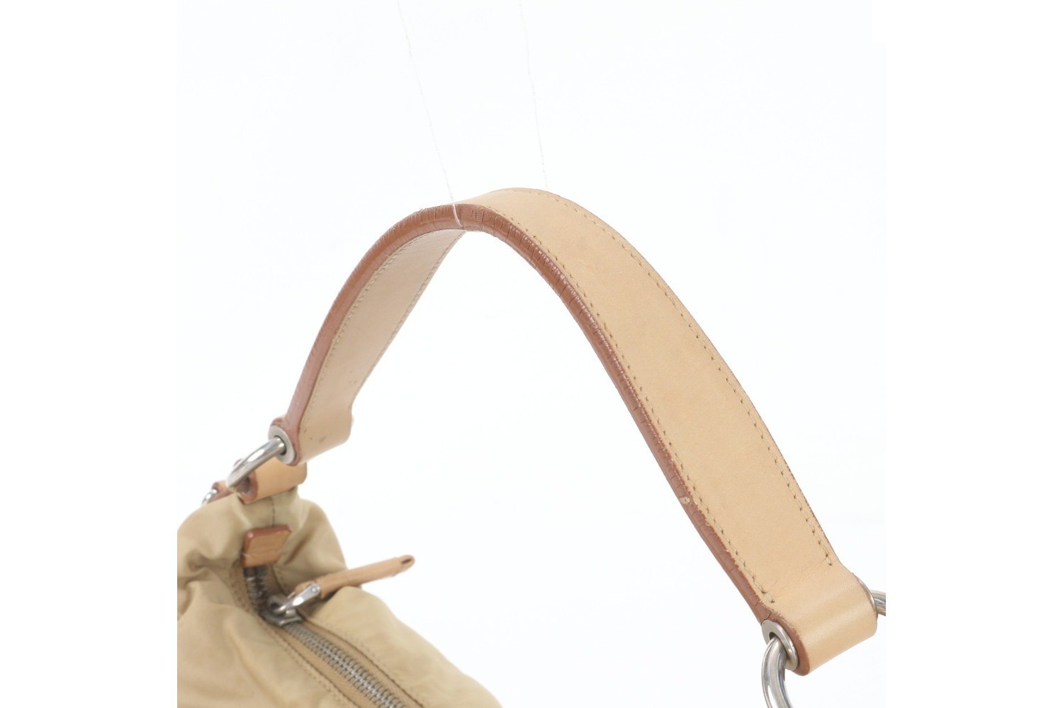 Comes with a guarantee card Tessuto Nylon BR3315 Leather Shoulder Bag — view 2