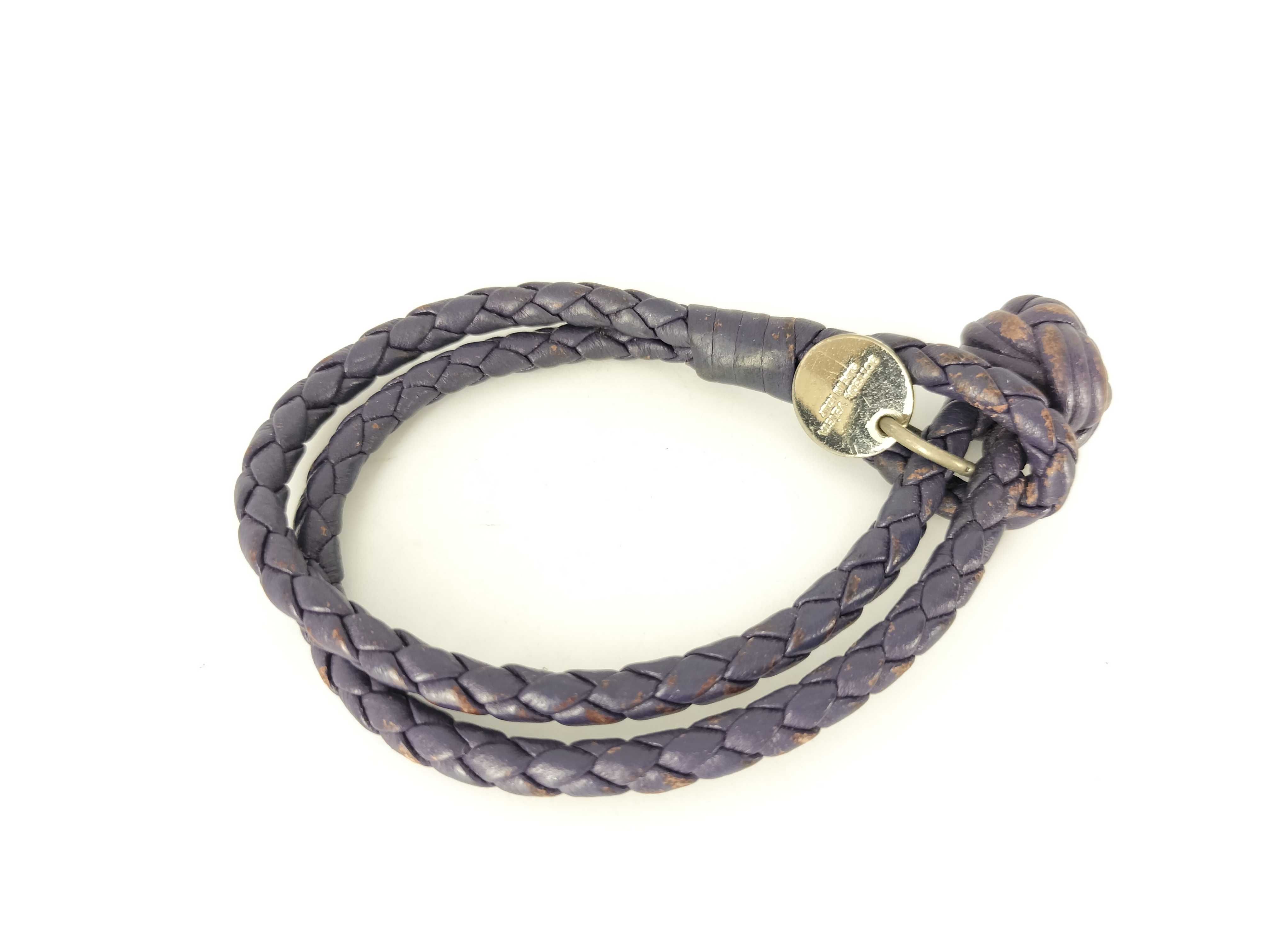 Intrecciato Bracelet, SV925, 8.8g, Navy.