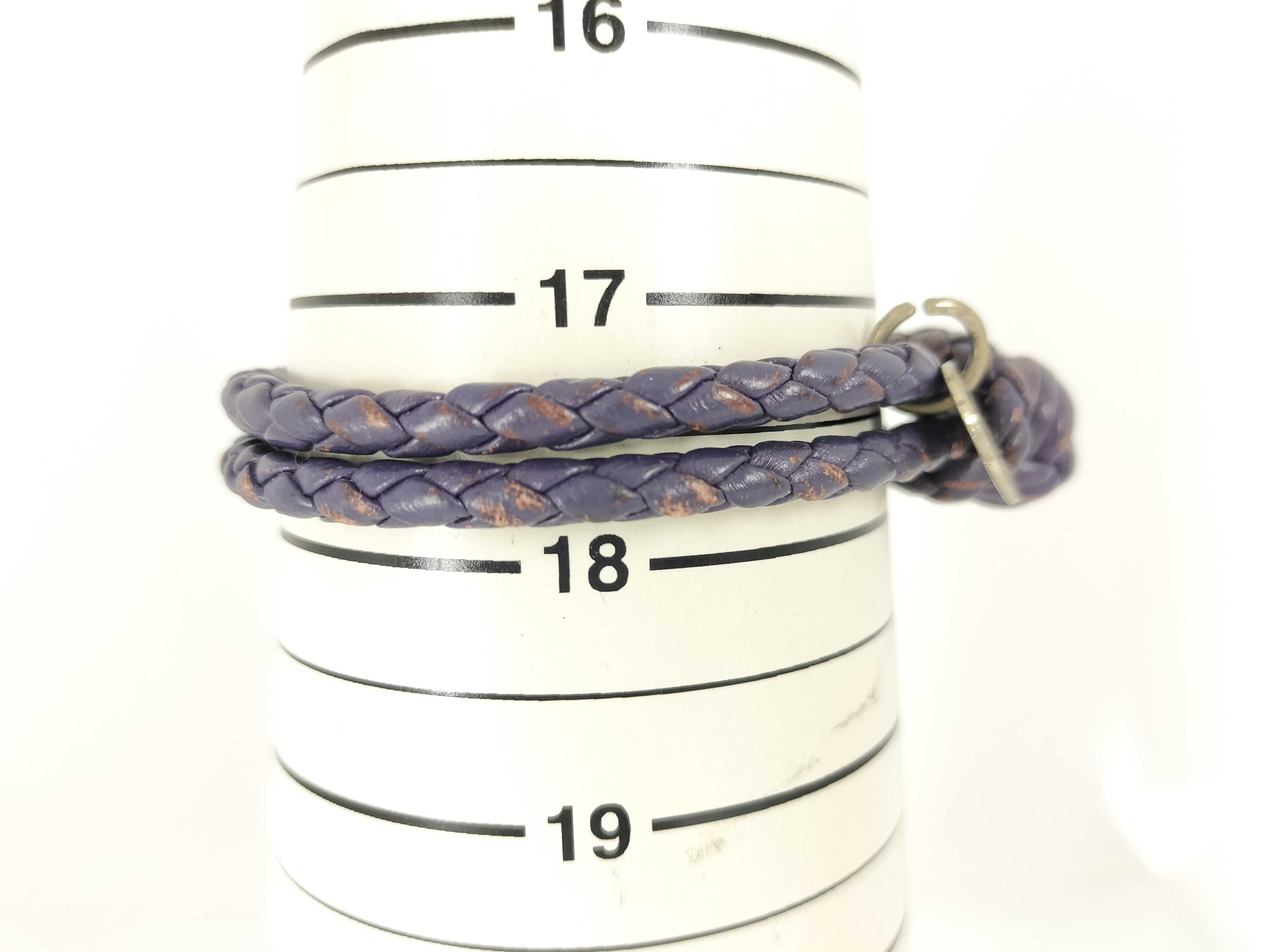Intrecciato Bracelet, SV925, 8.8g, Navy. — view 5