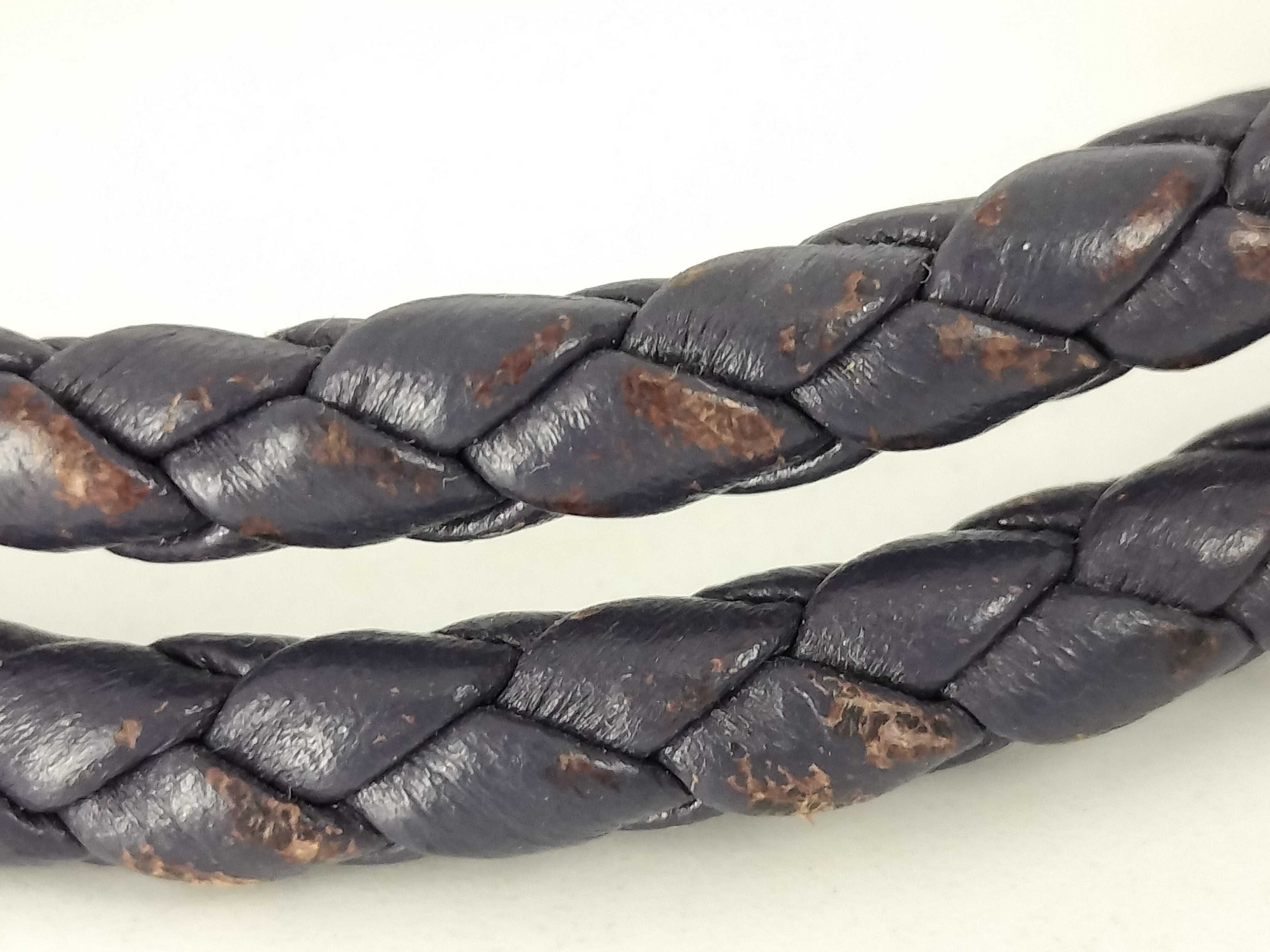 Intrecciato Bracelet, SV925, 8.8g, Navy. — view 6