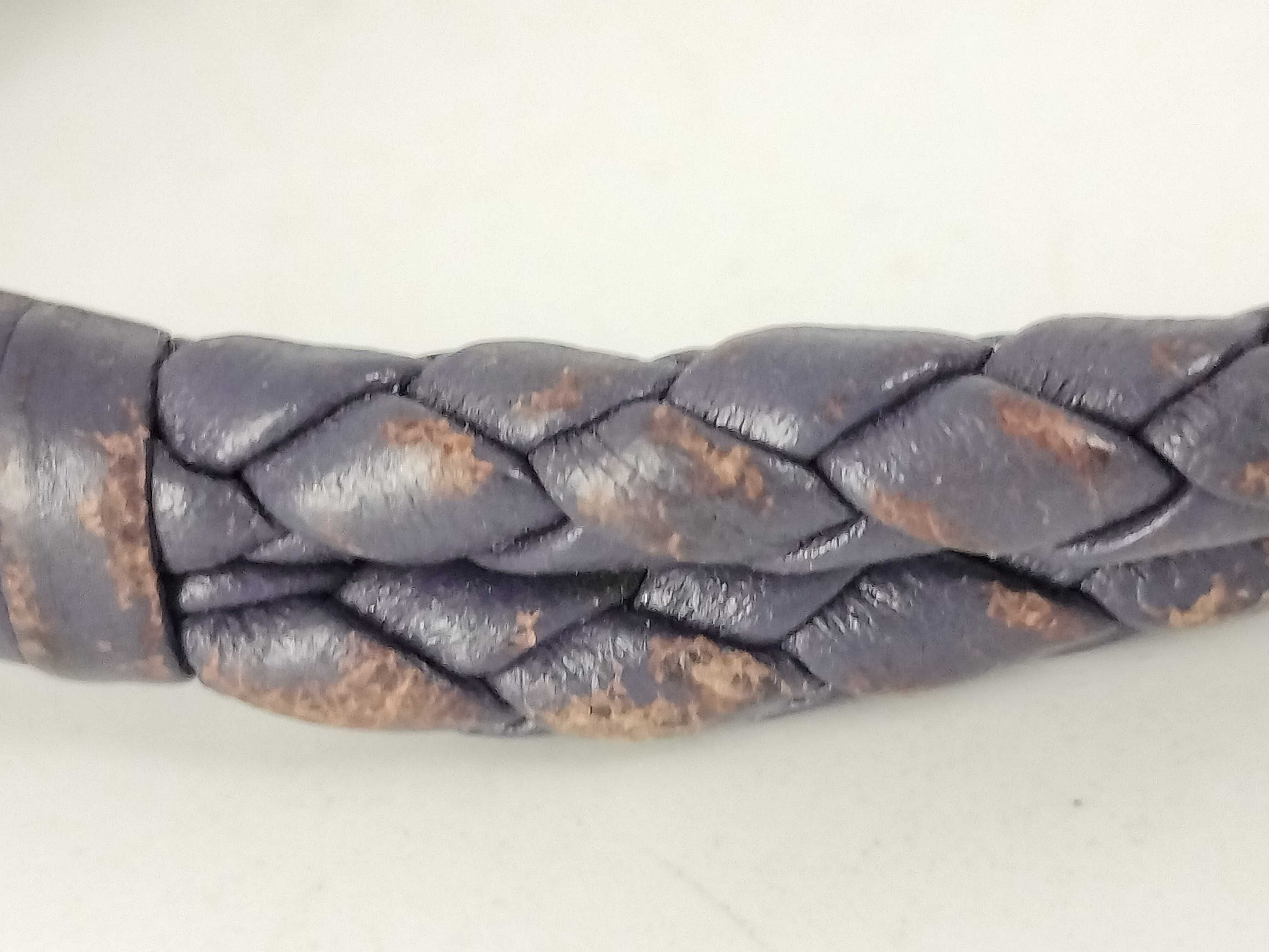 Intrecciato Bracelet, SV925, 8.8g, Navy. — view 7