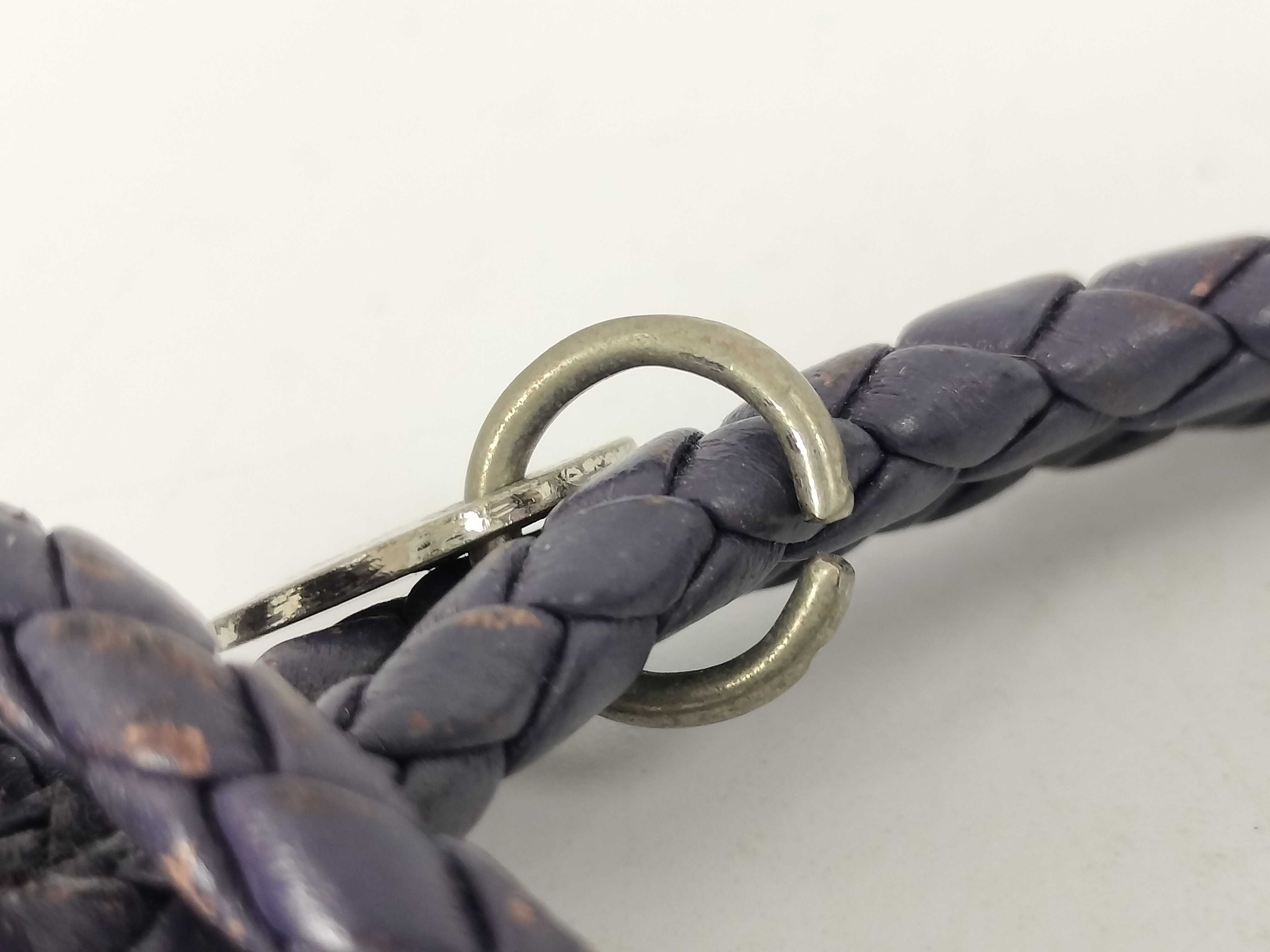Intrecciato Bracelet, SV925, 8.8g, Navy. — view 9