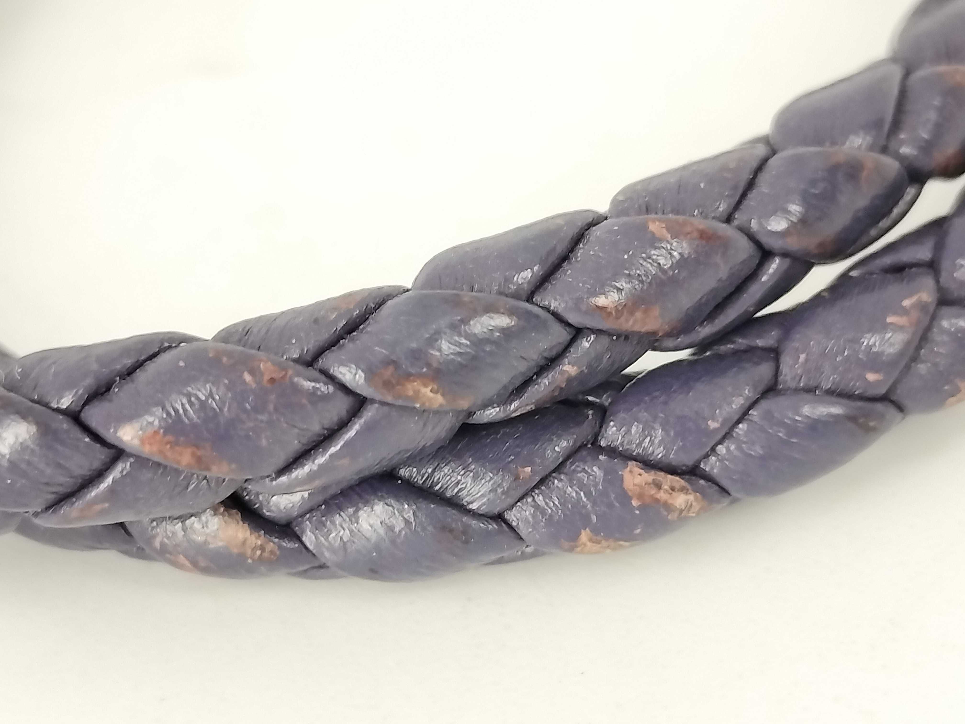 Intrecciato Bracelet, SV925, 8.8g, Navy. — view 10