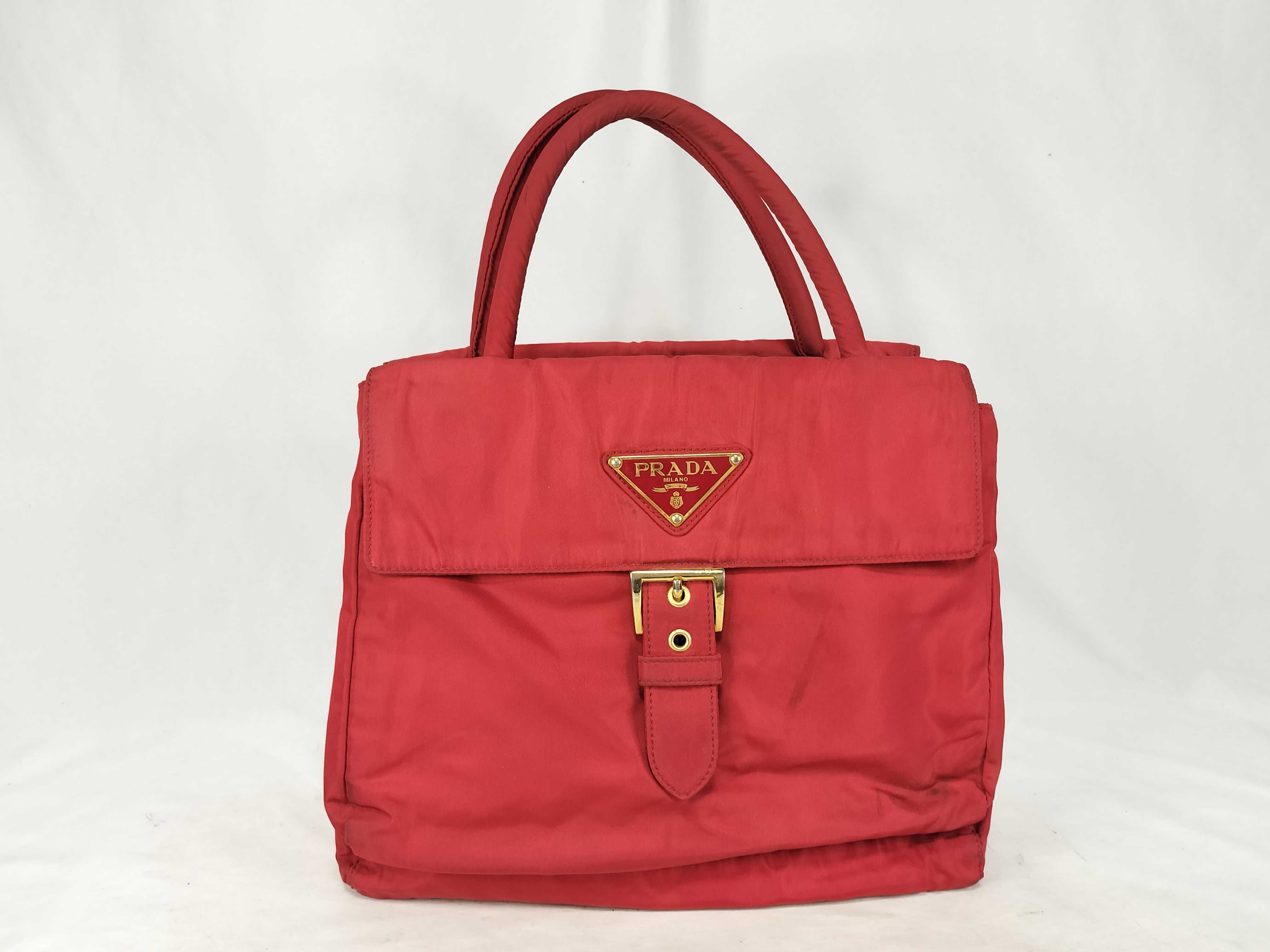 Nylon Prada Handbag Red Handbag