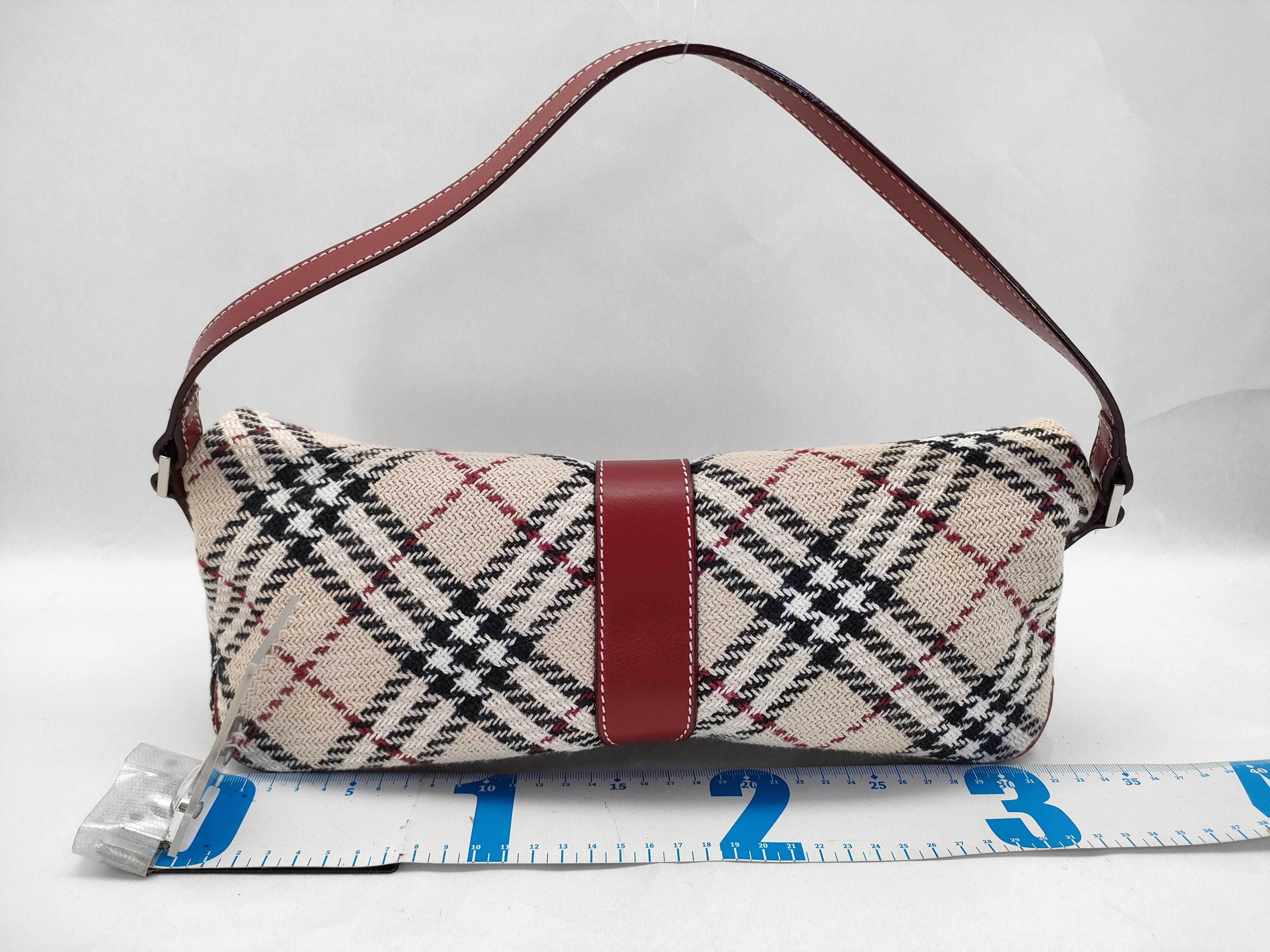 Blue Label Wool x Leather Nova Check One Shoulder Bag — view 2