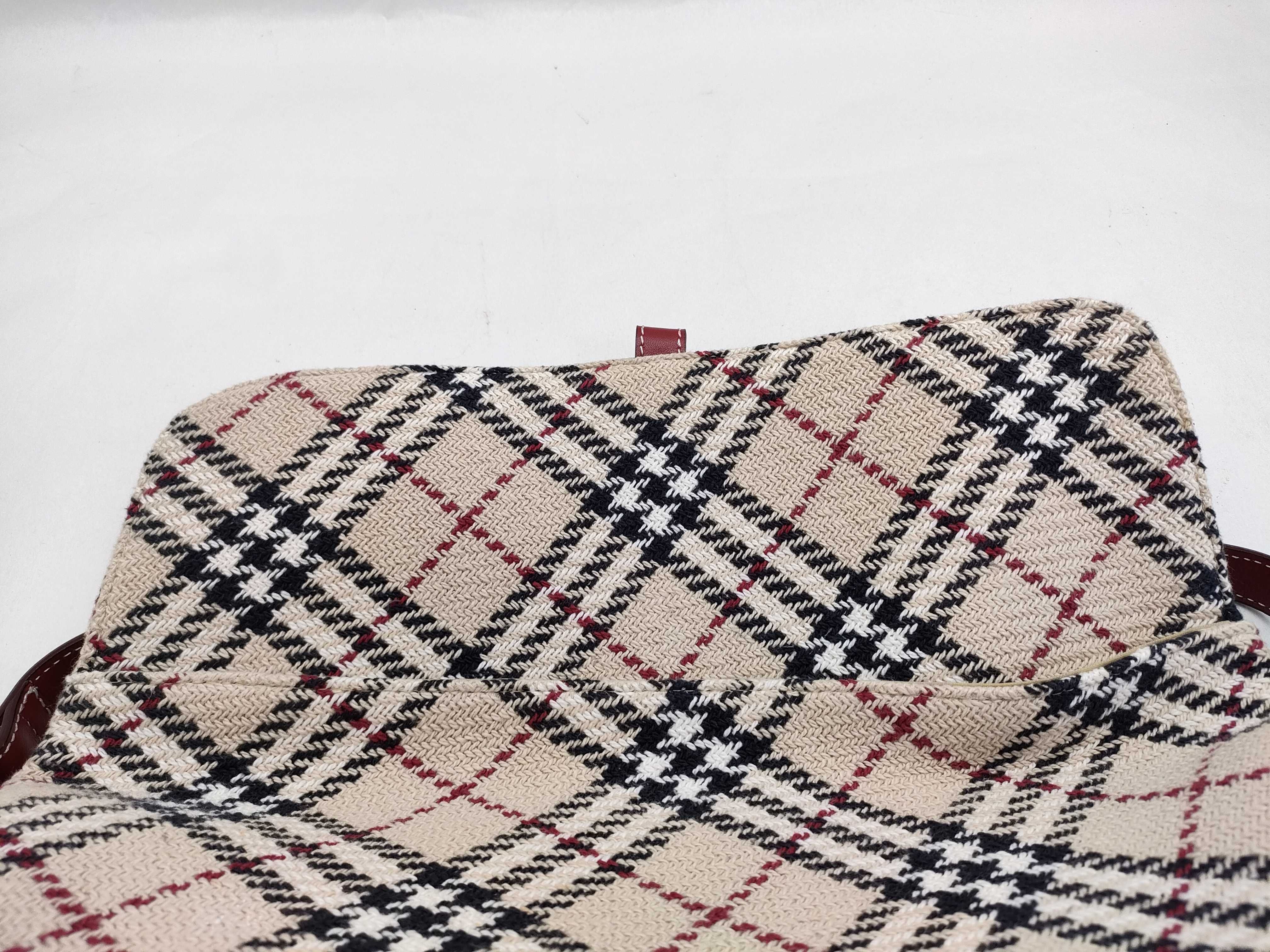 Blue Label Wool x Leather Nova Check One Shoulder Bag — view 11
