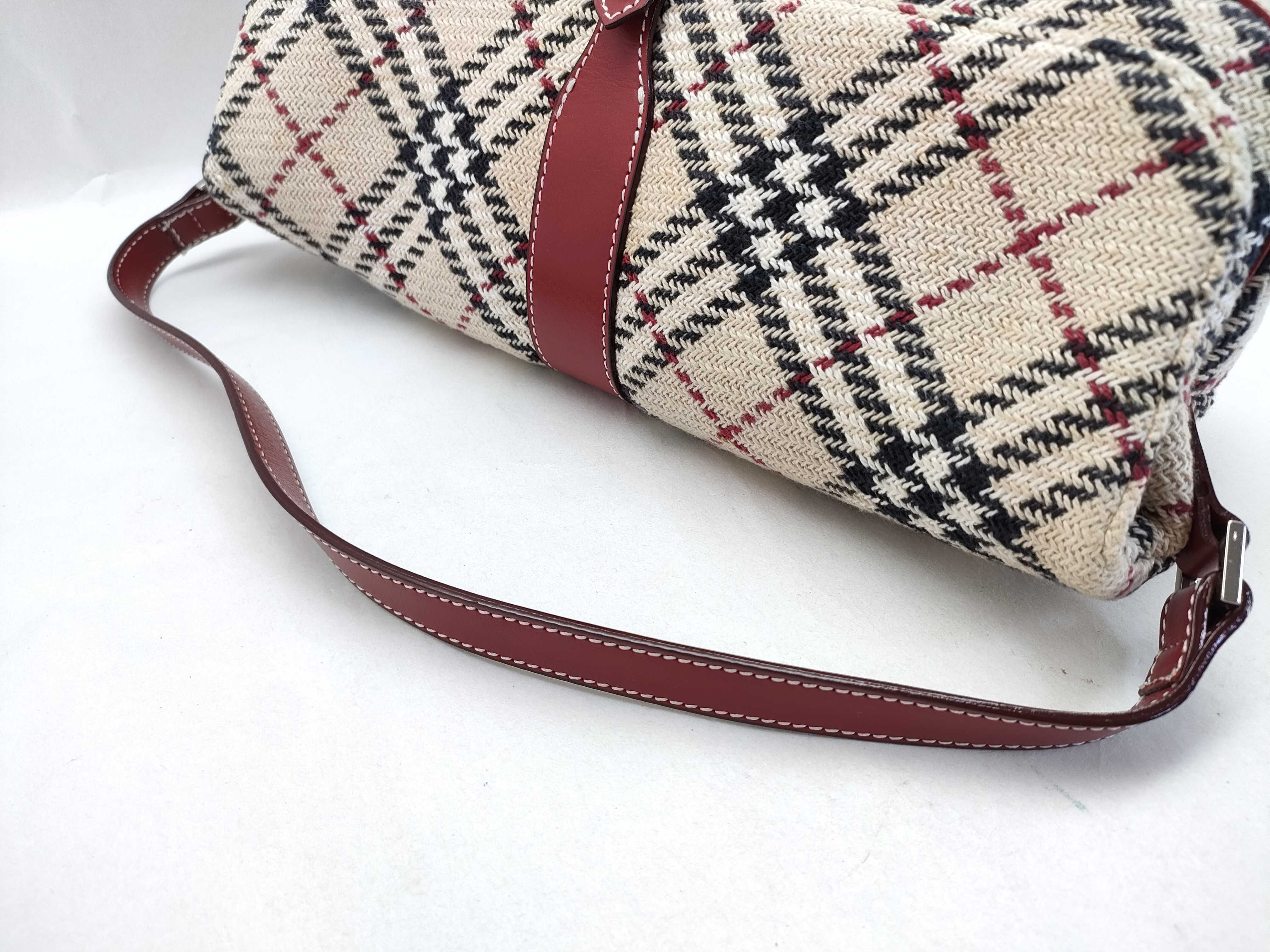 Blue Label Wool x Leather Nova Check One Shoulder Bag — view 3