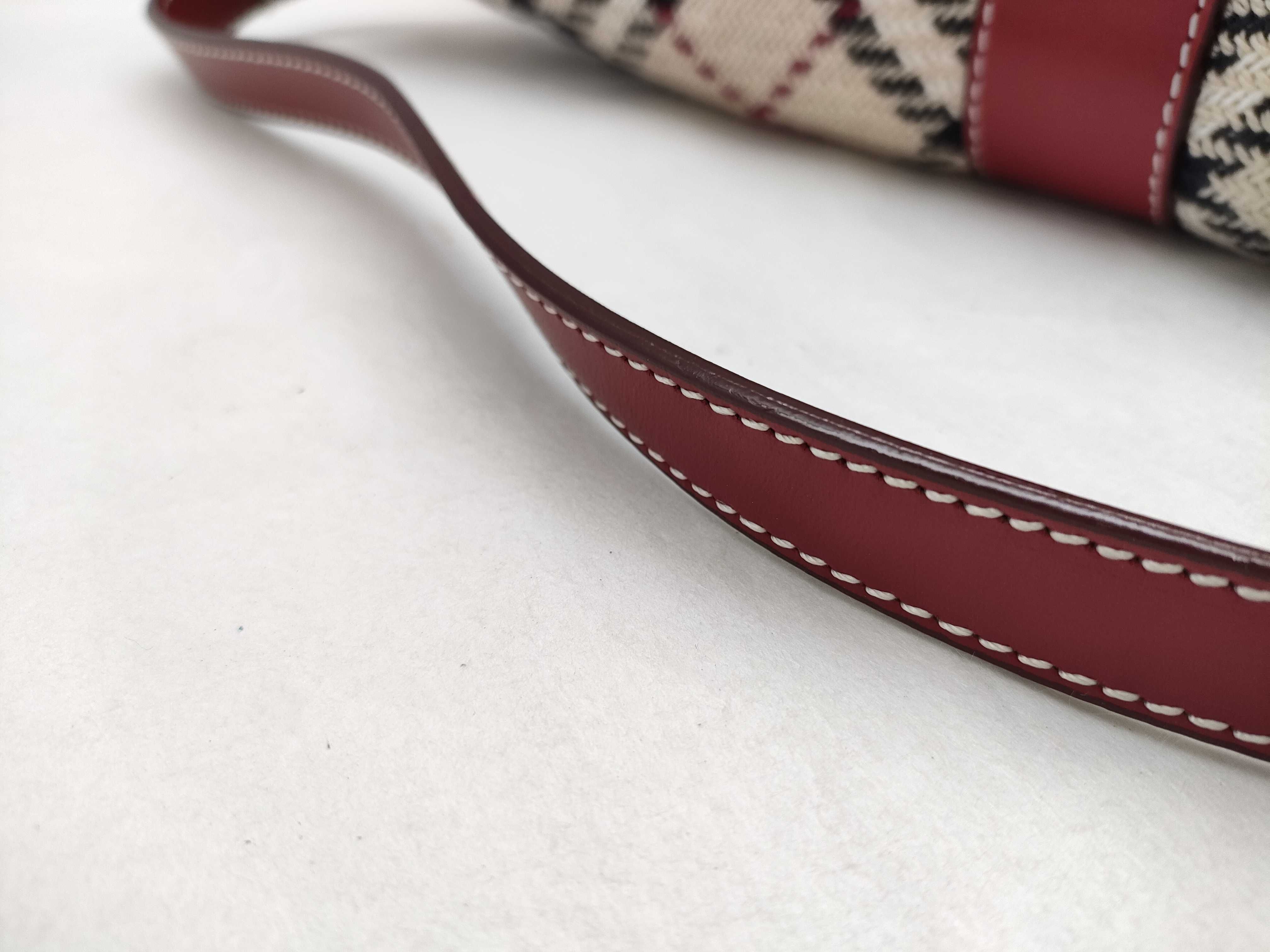 Blue Label Wool x Leather Nova Check One Shoulder Bag — view 4