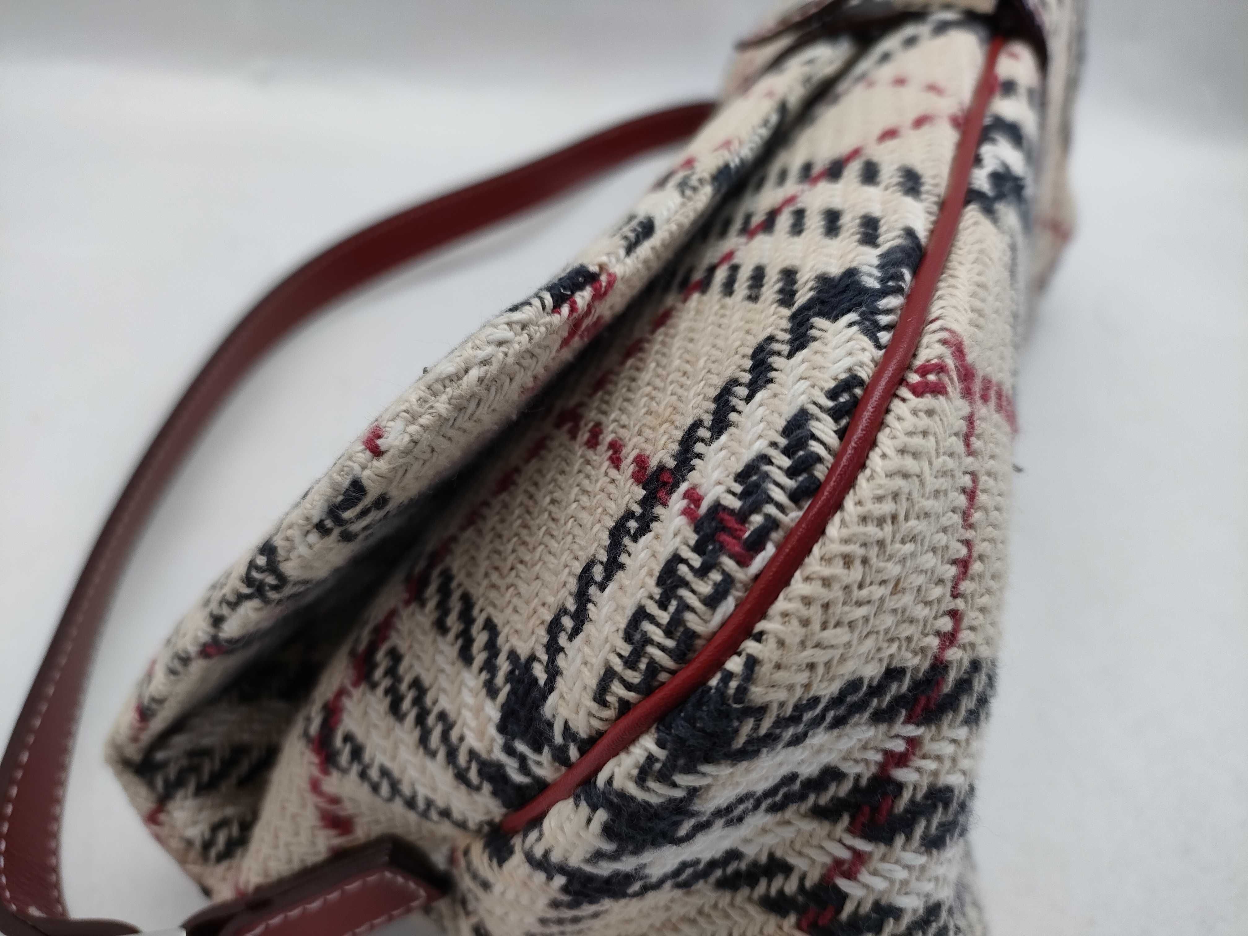 Blue Label Wool x Leather Nova Check One Shoulder Bag — view 6