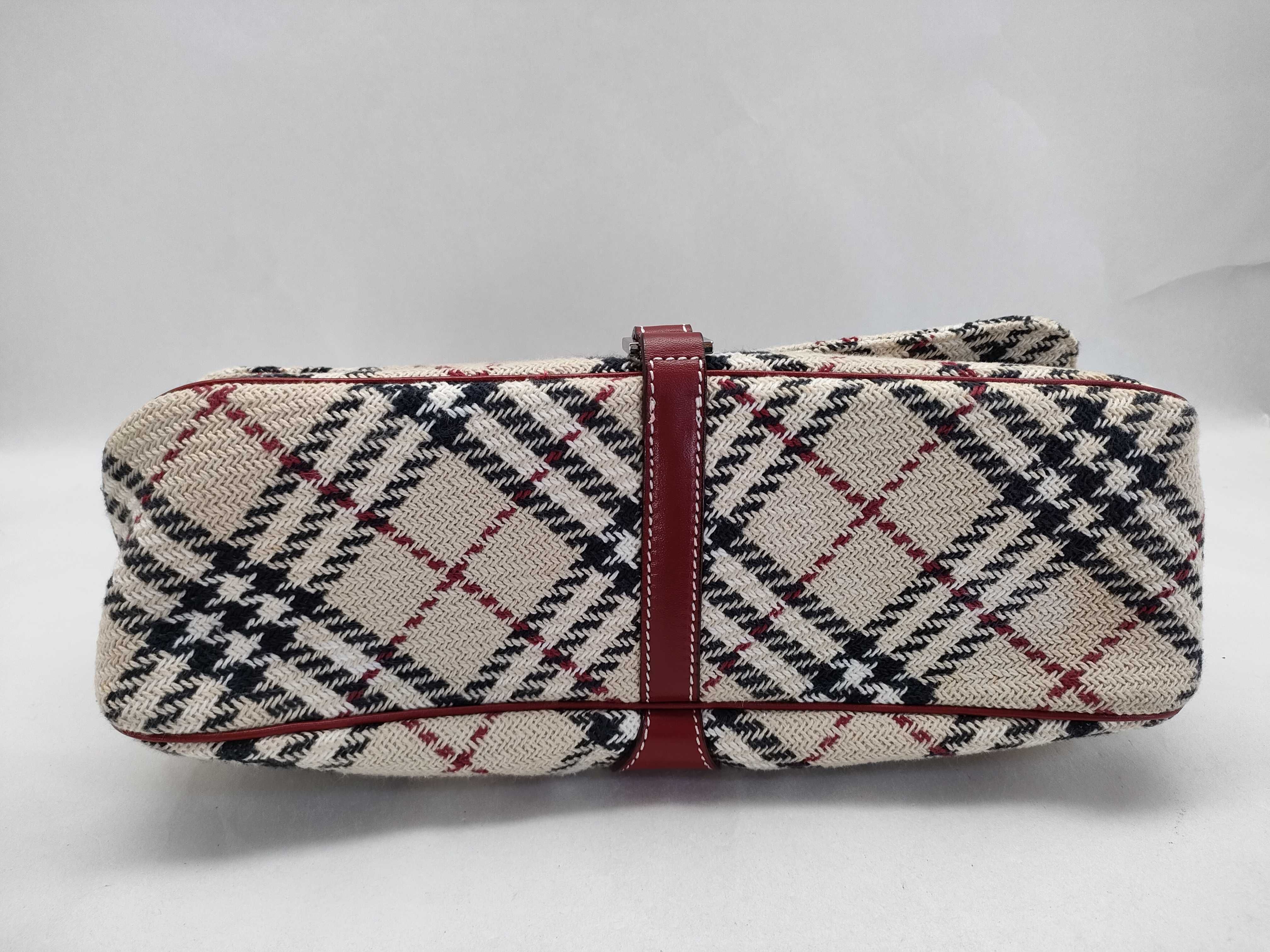 Blue Label Wool x Leather Nova Check One Shoulder Bag — view 7