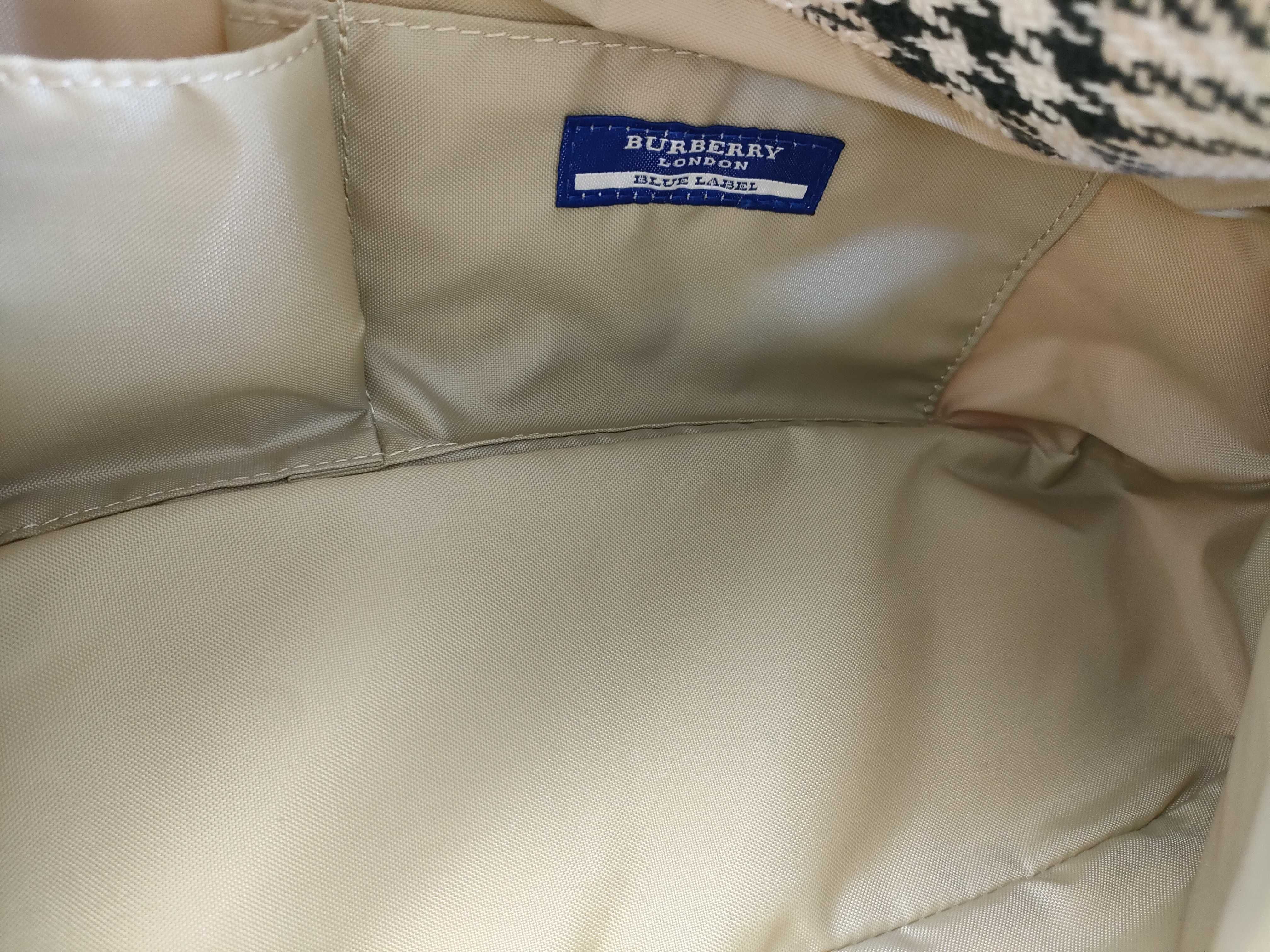 Blue Label Wool x Leather Nova Check One Shoulder Bag — view 8
