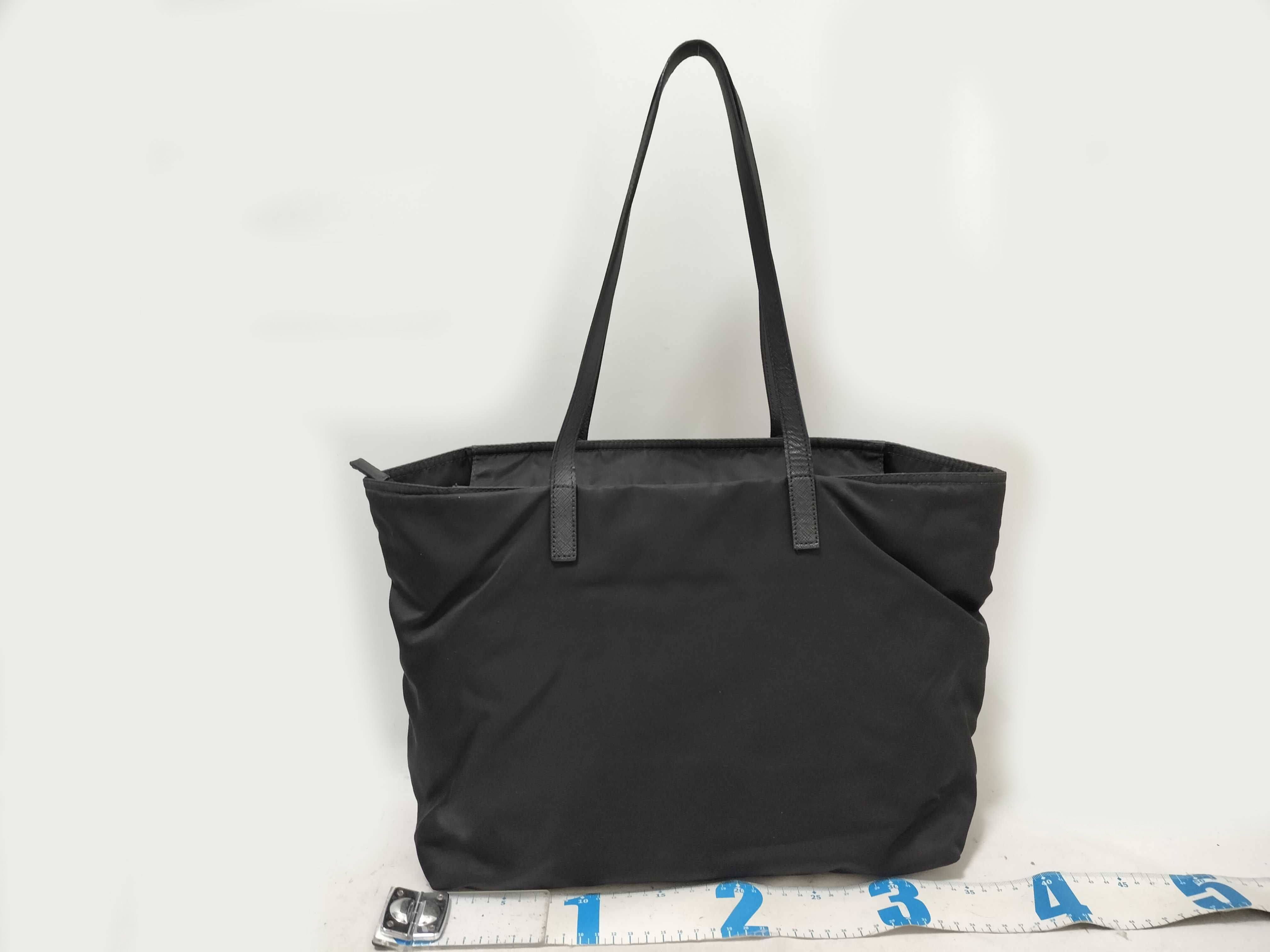 tote bag, nylon, black, lace tote bag — view 2