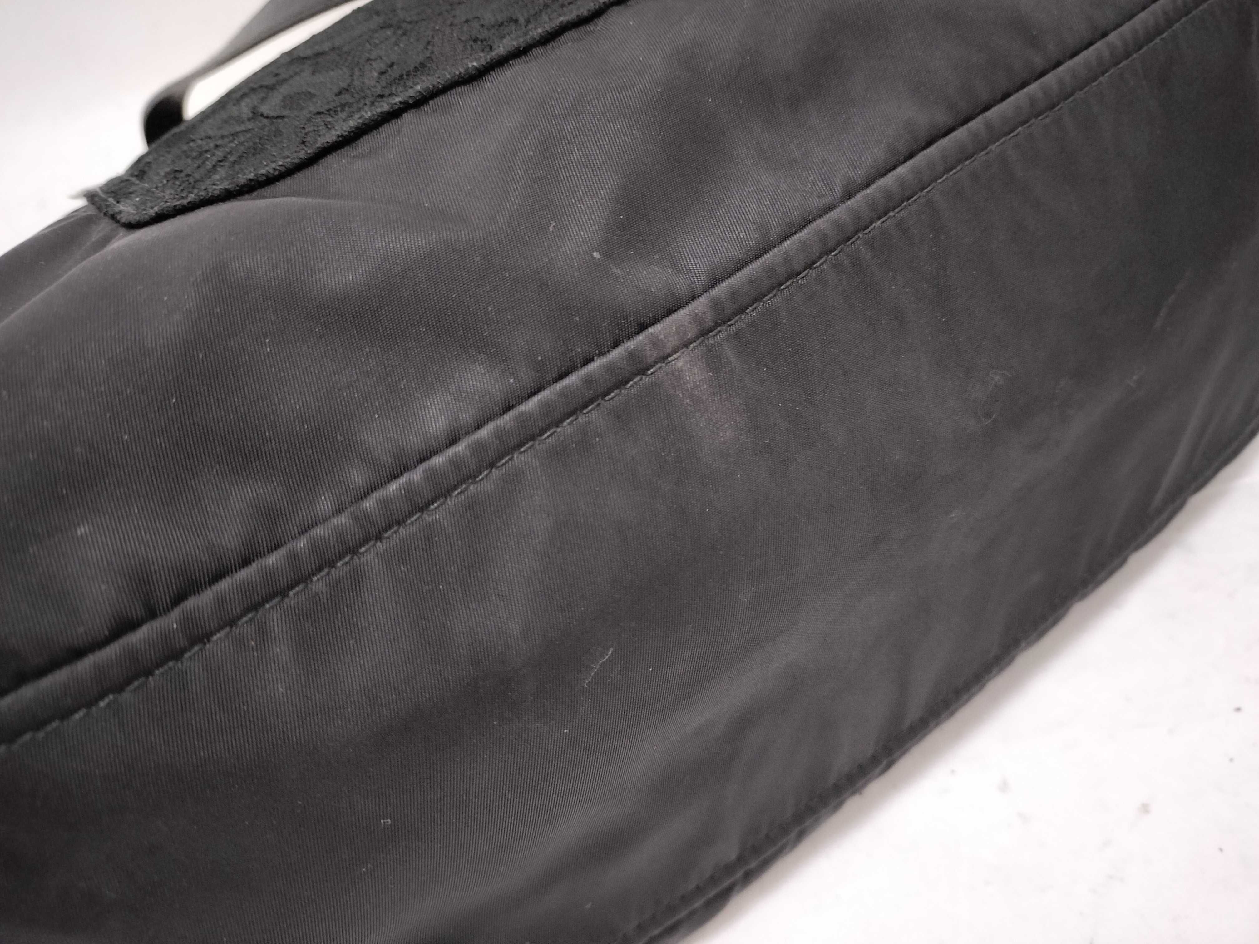 tote bag, nylon, black, lace tote bag — view 13