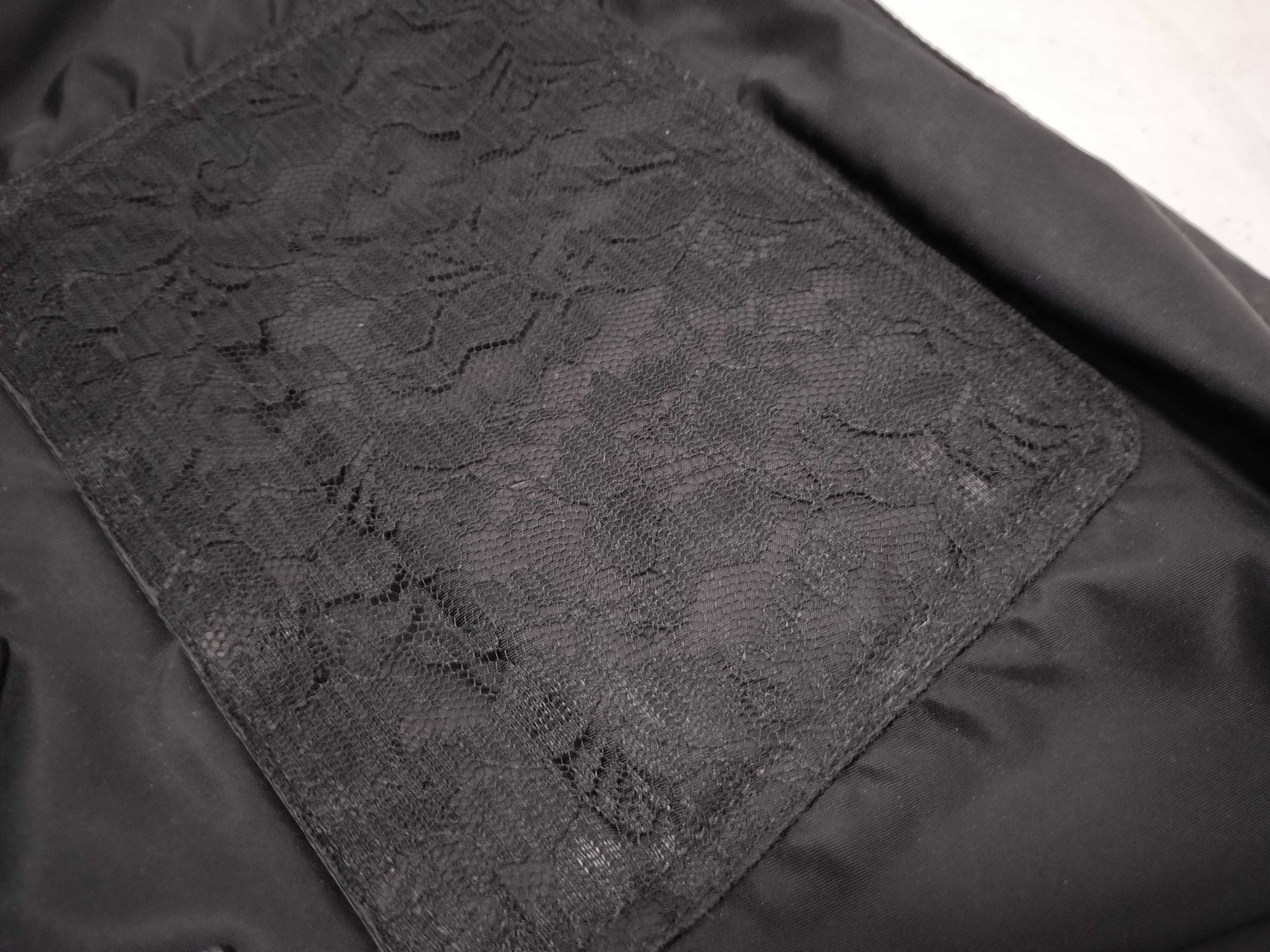 tote bag, nylon, black, lace tote bag — view 15