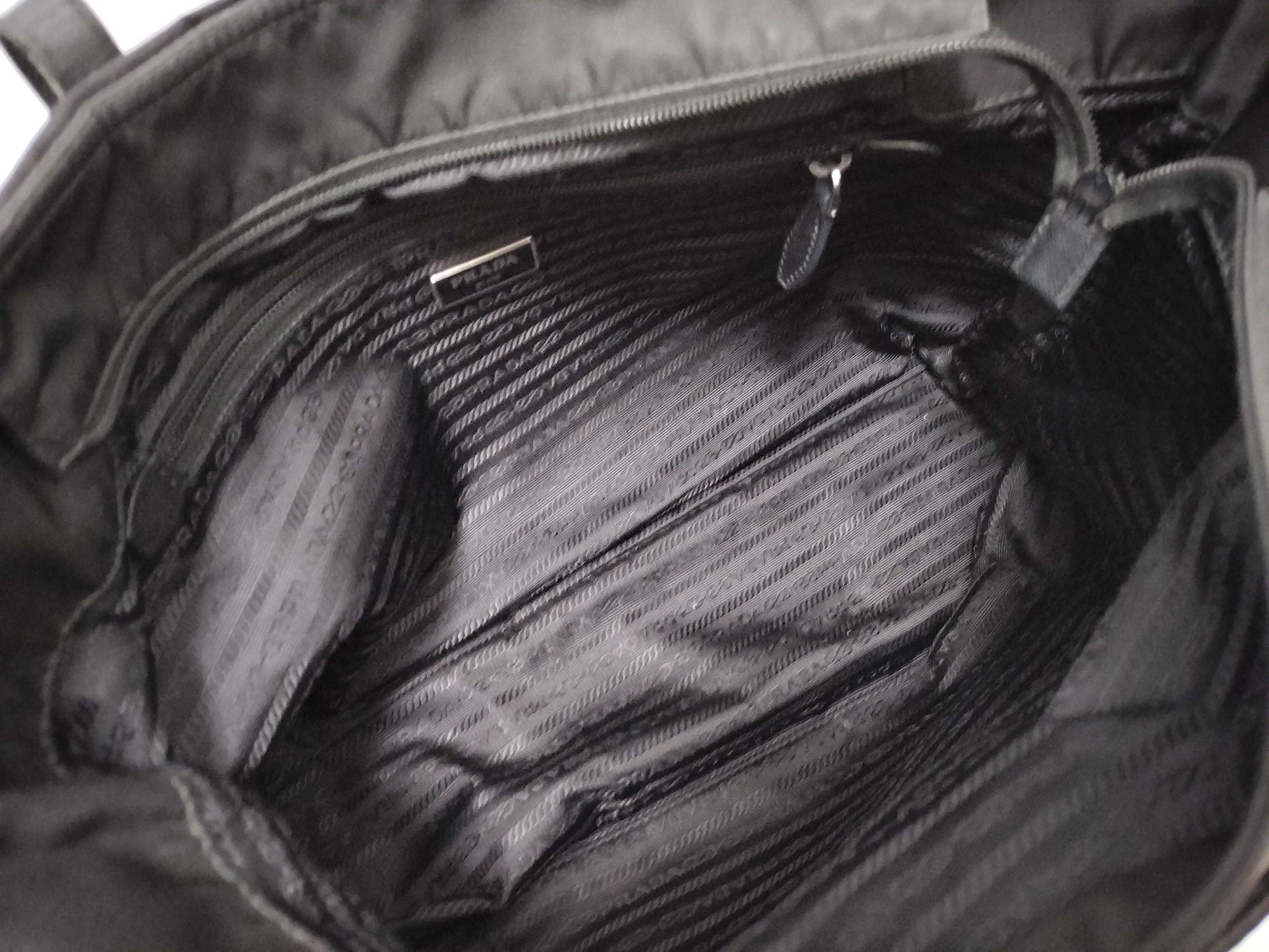 tote bag, nylon, black, lace tote bag — view 10