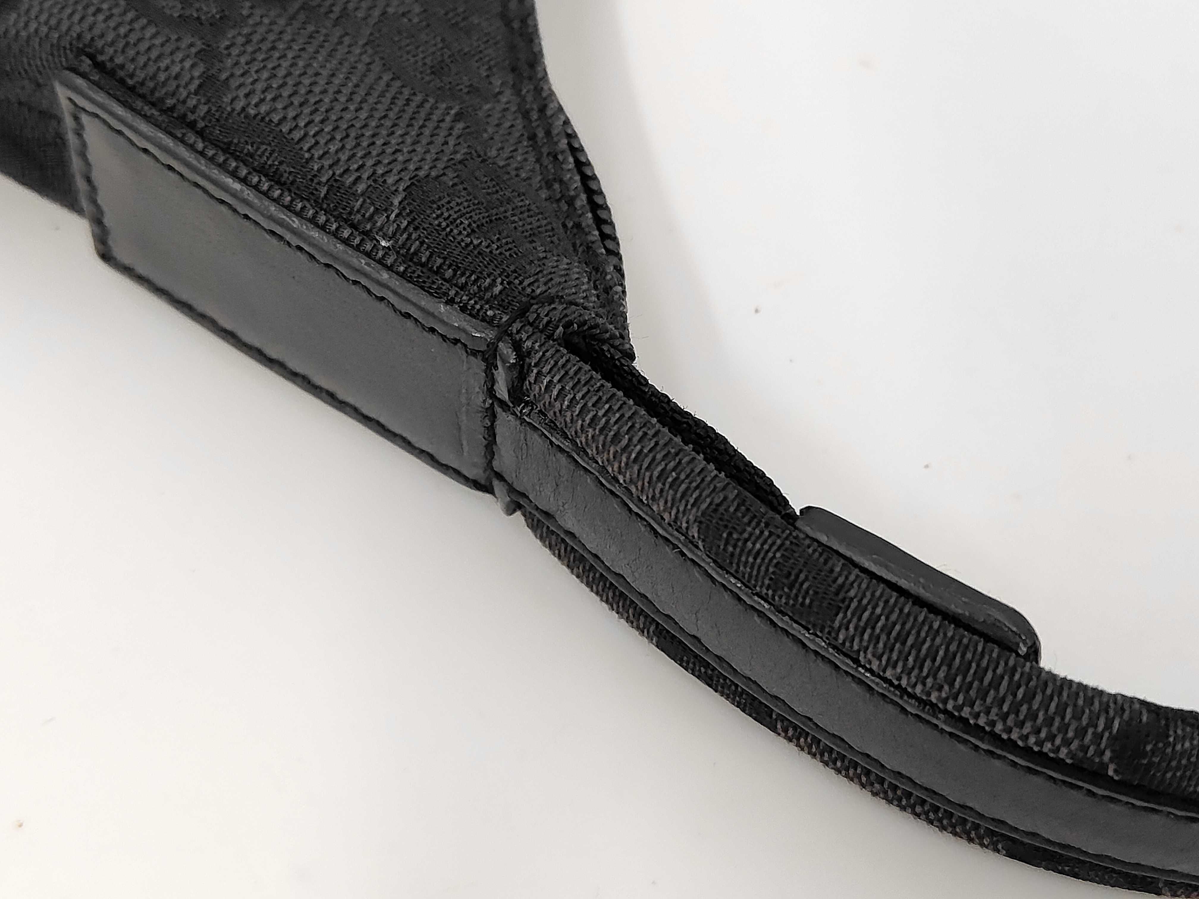 Shoulder Bag, Gucci One-Shoulder Bag, GG Canvas Leather Half-Moon Hobo, Black — view 7