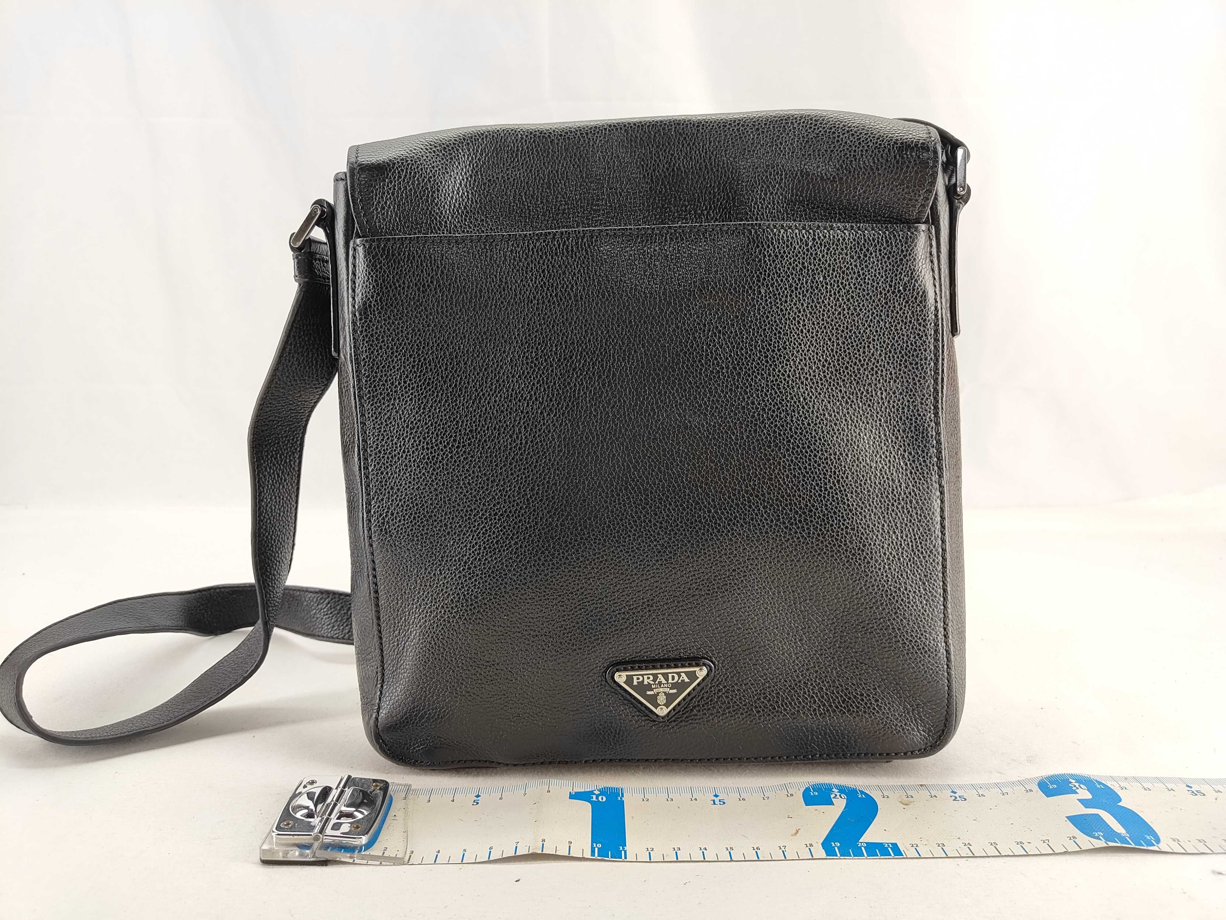 Shoulder Bag, Leather, Black — view 2
