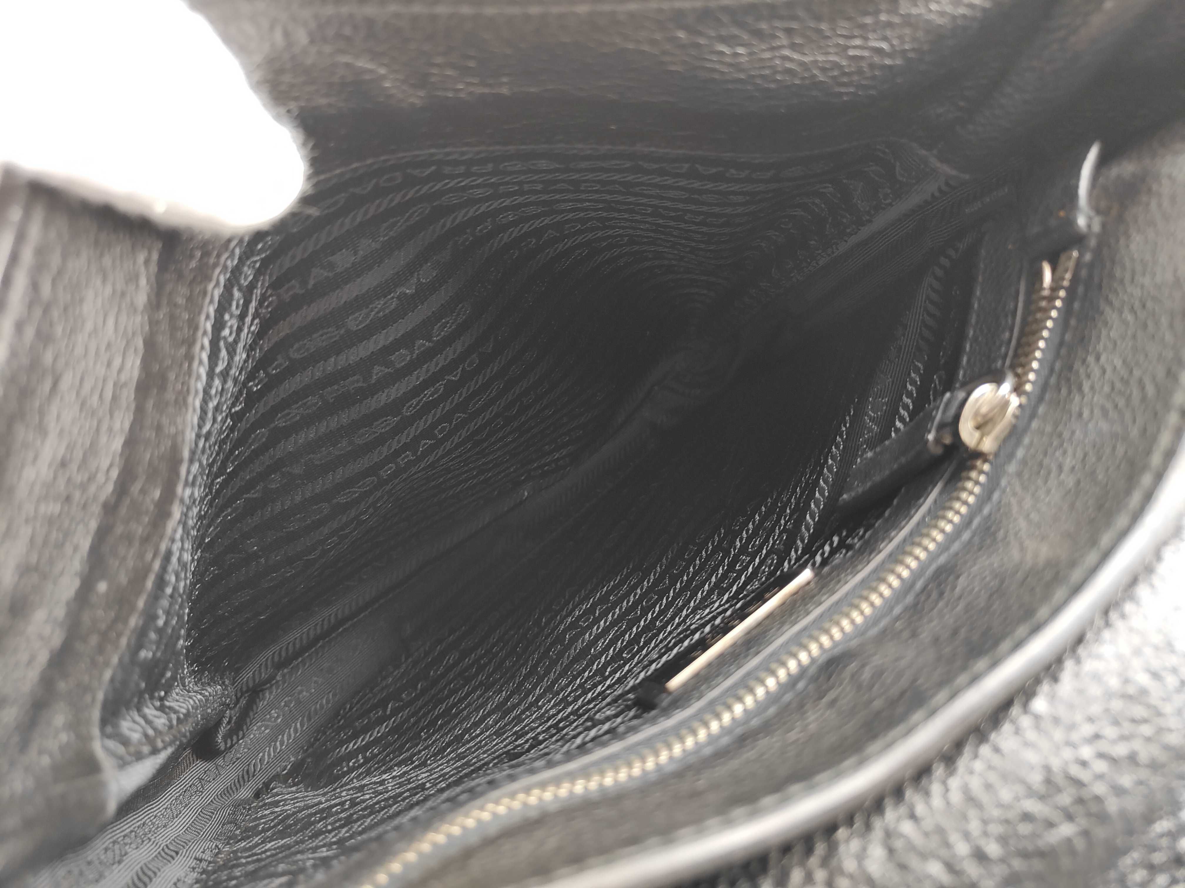 Shoulder Bag, Leather, Black — view 12