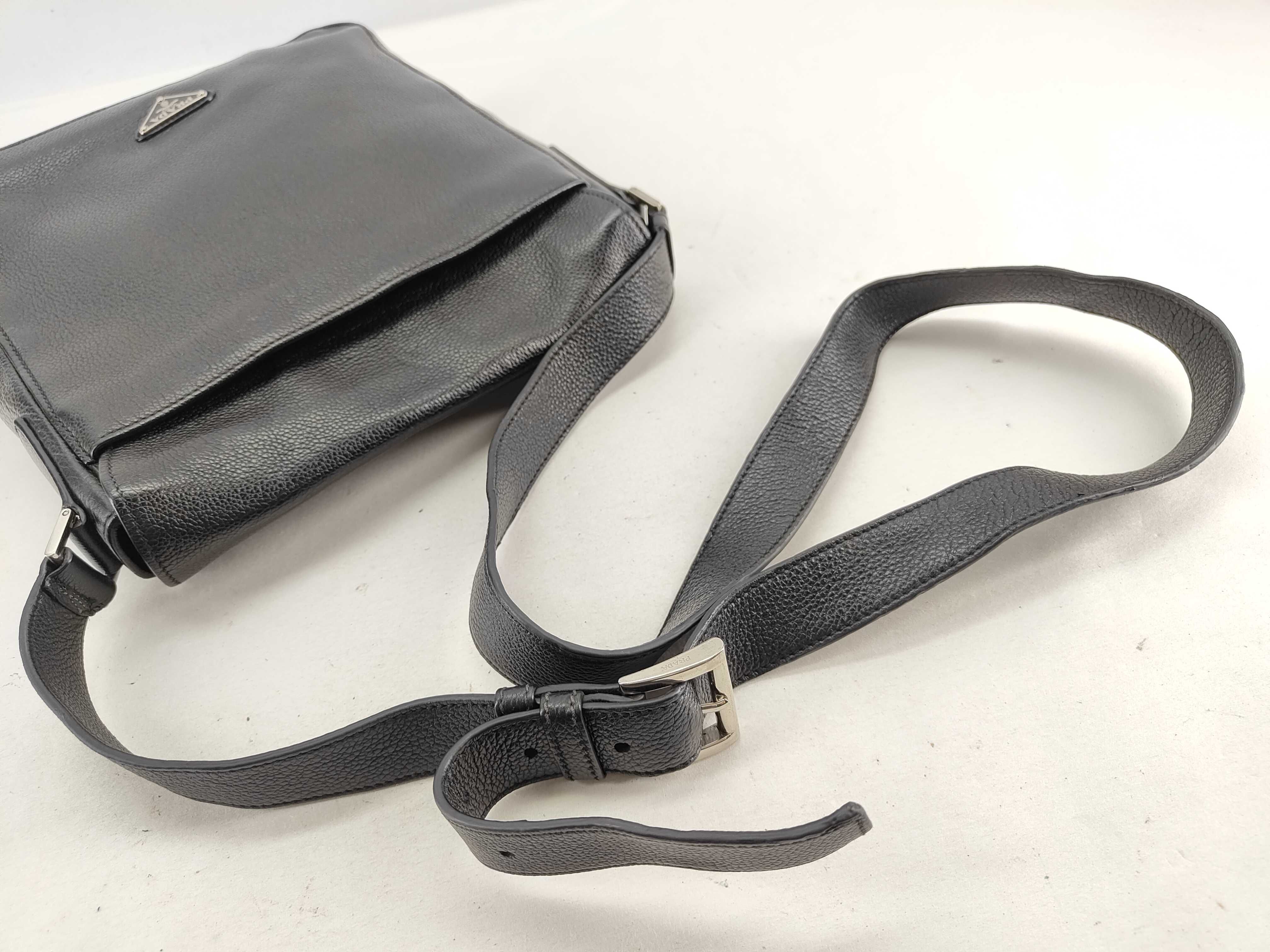 Shoulder Bag, Leather, Black — view 4