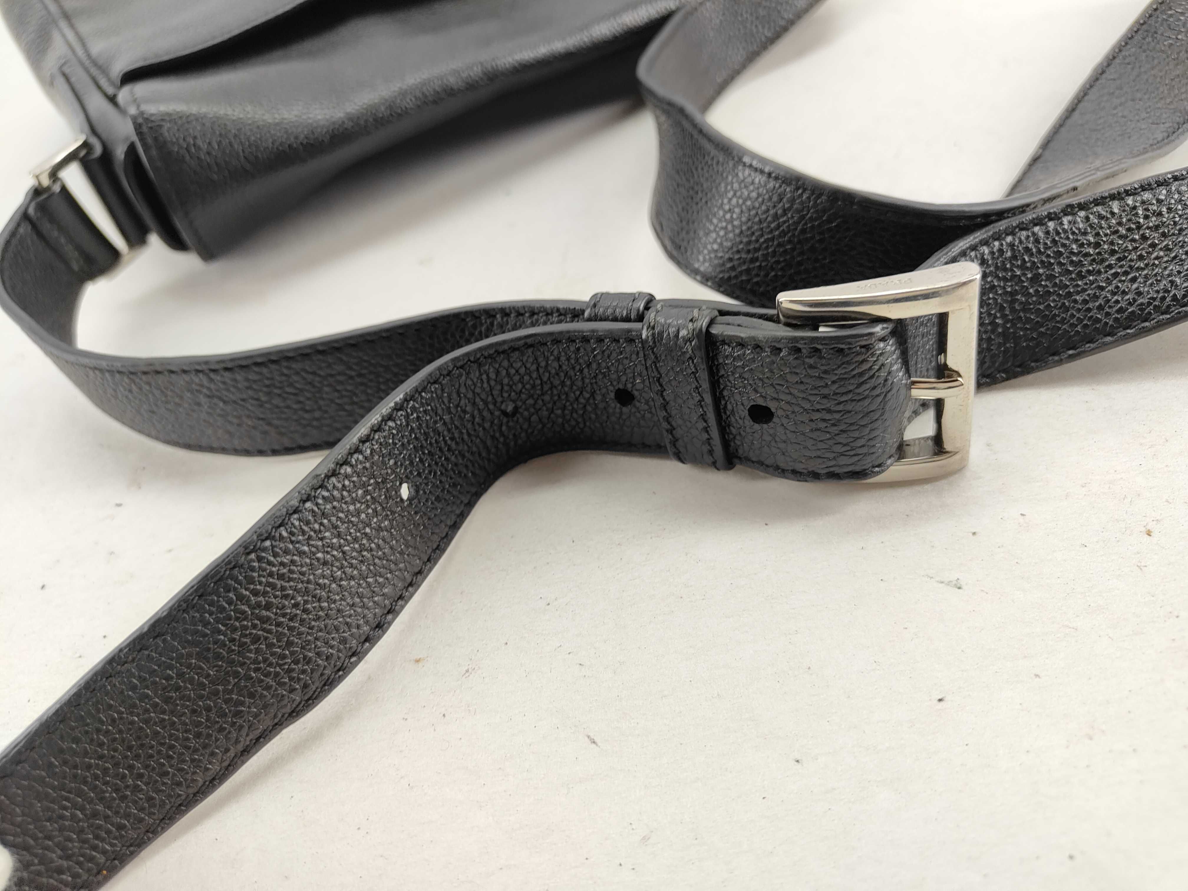 Shoulder Bag, Leather, Black — view 5