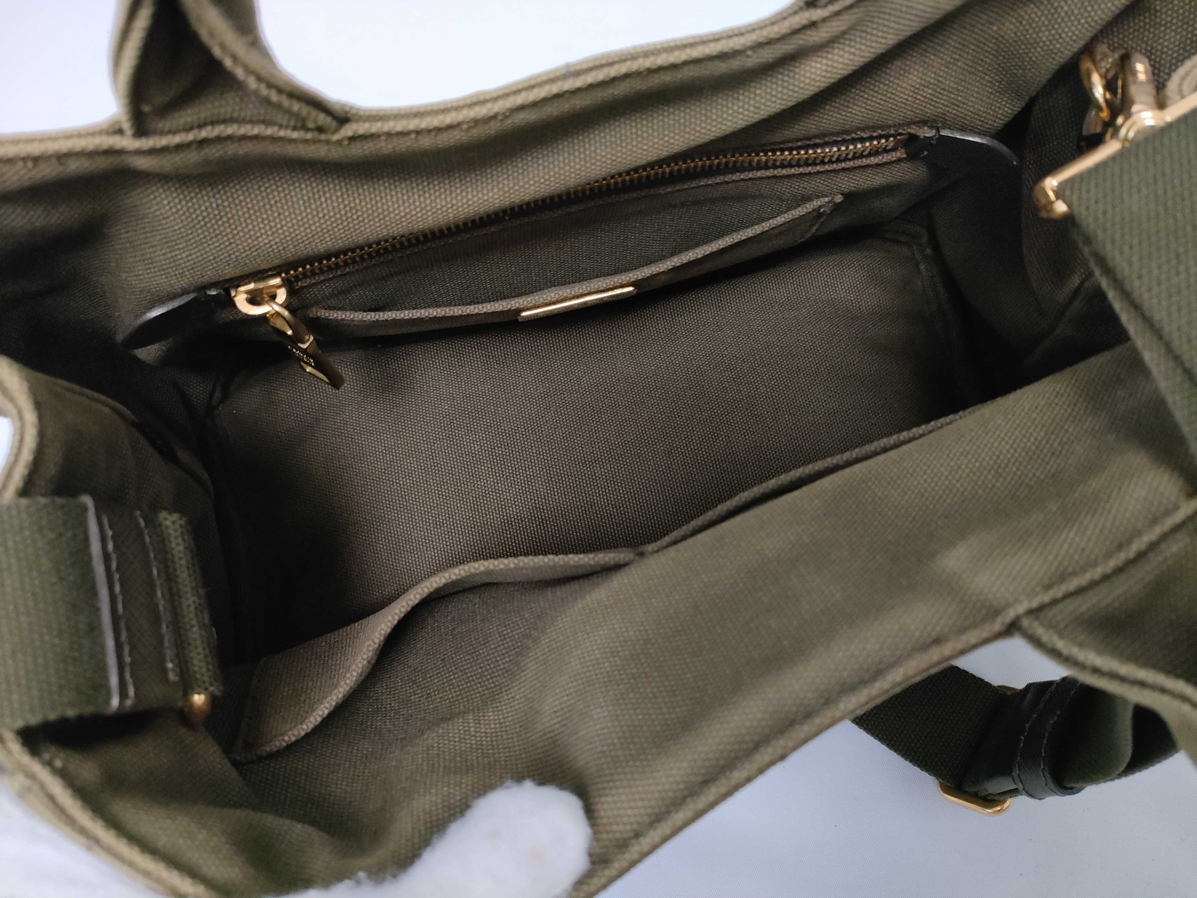 Bijou Canapa Canvas 2-Way Handbag B2439O Khaki Handbag — view 9