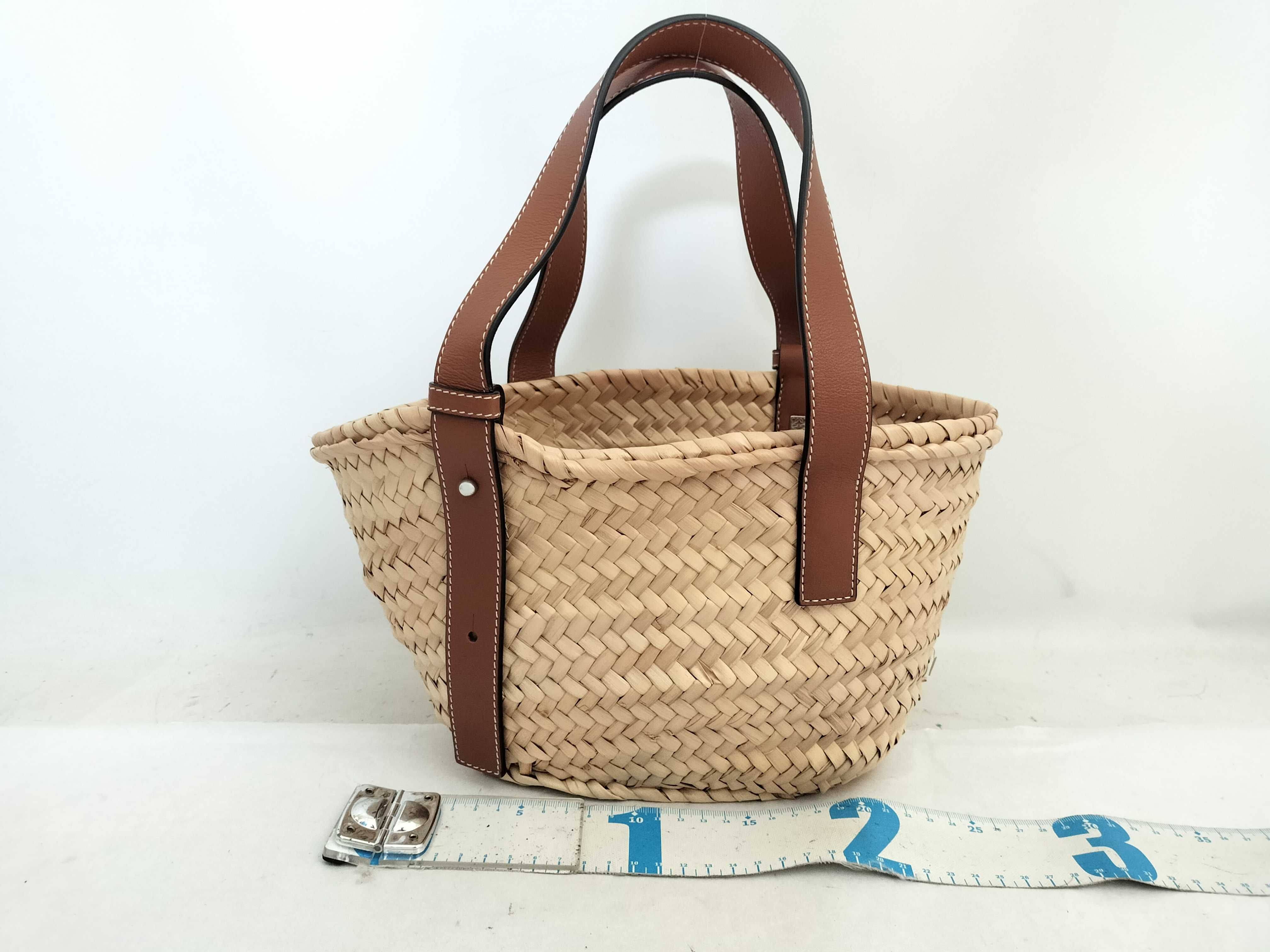 Anagram Basket Handbag, Brown — view 2