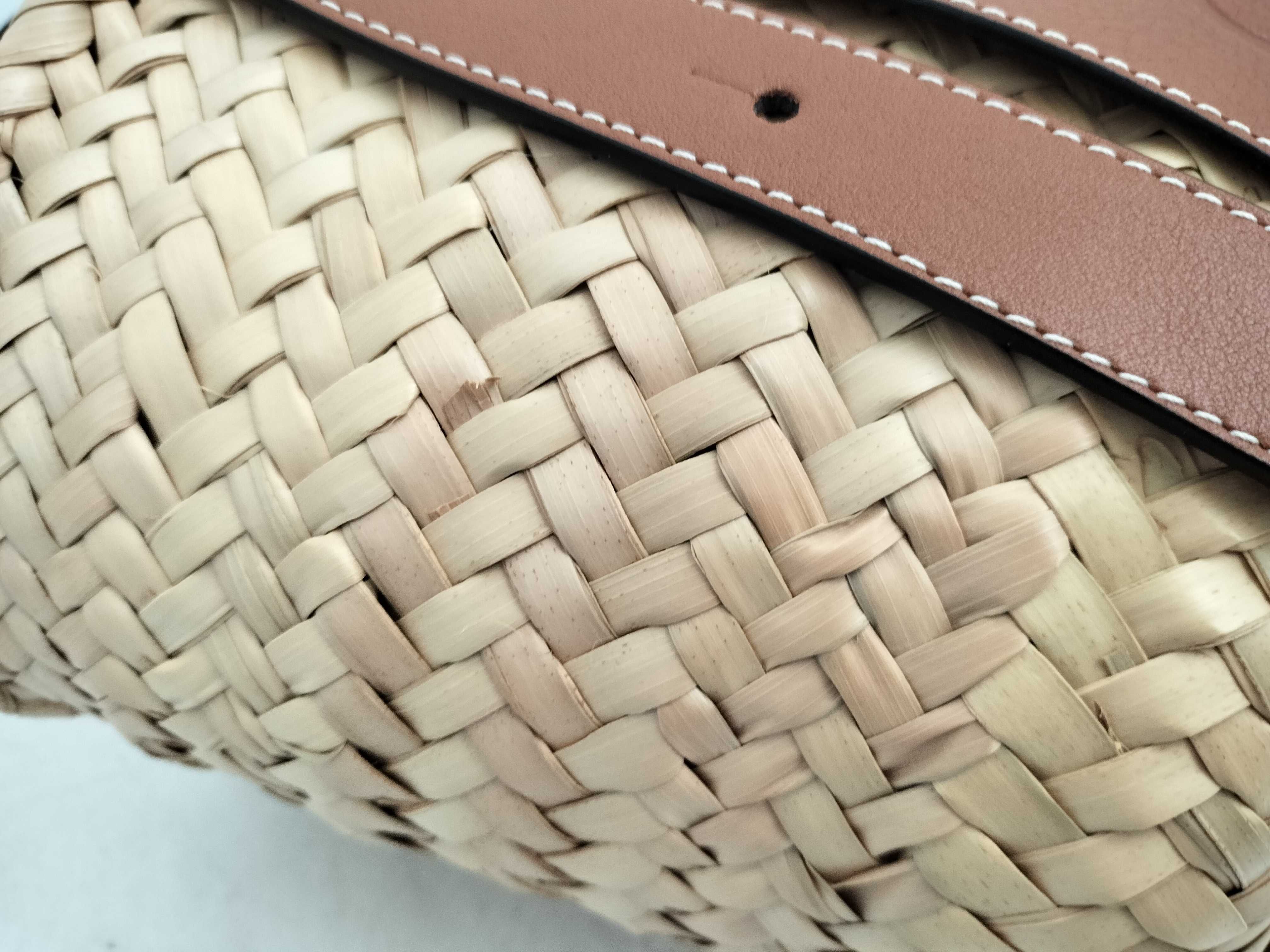 Anagram Basket Handbag, Brown — view 13