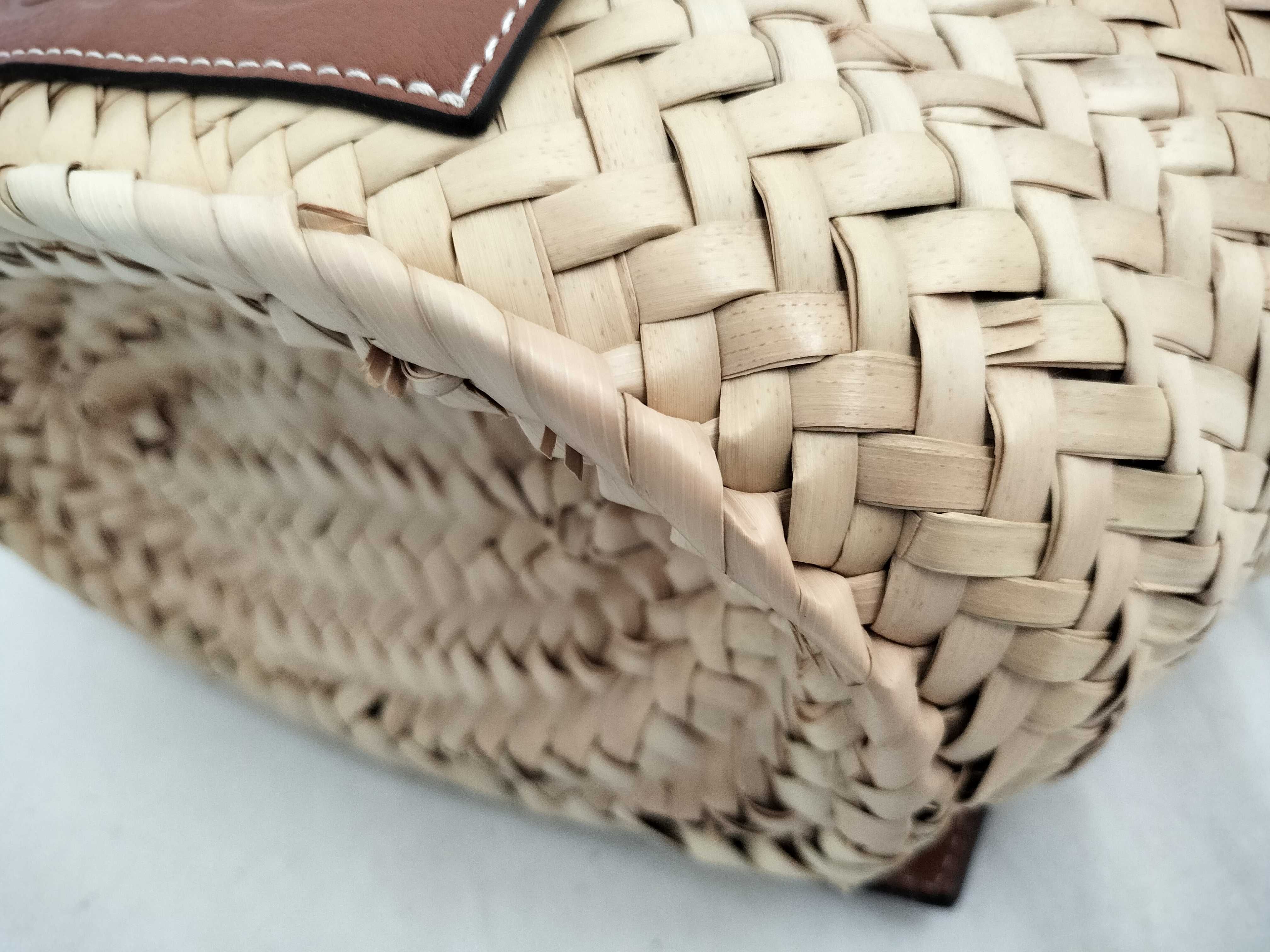Anagram Basket Handbag, Brown — view 6