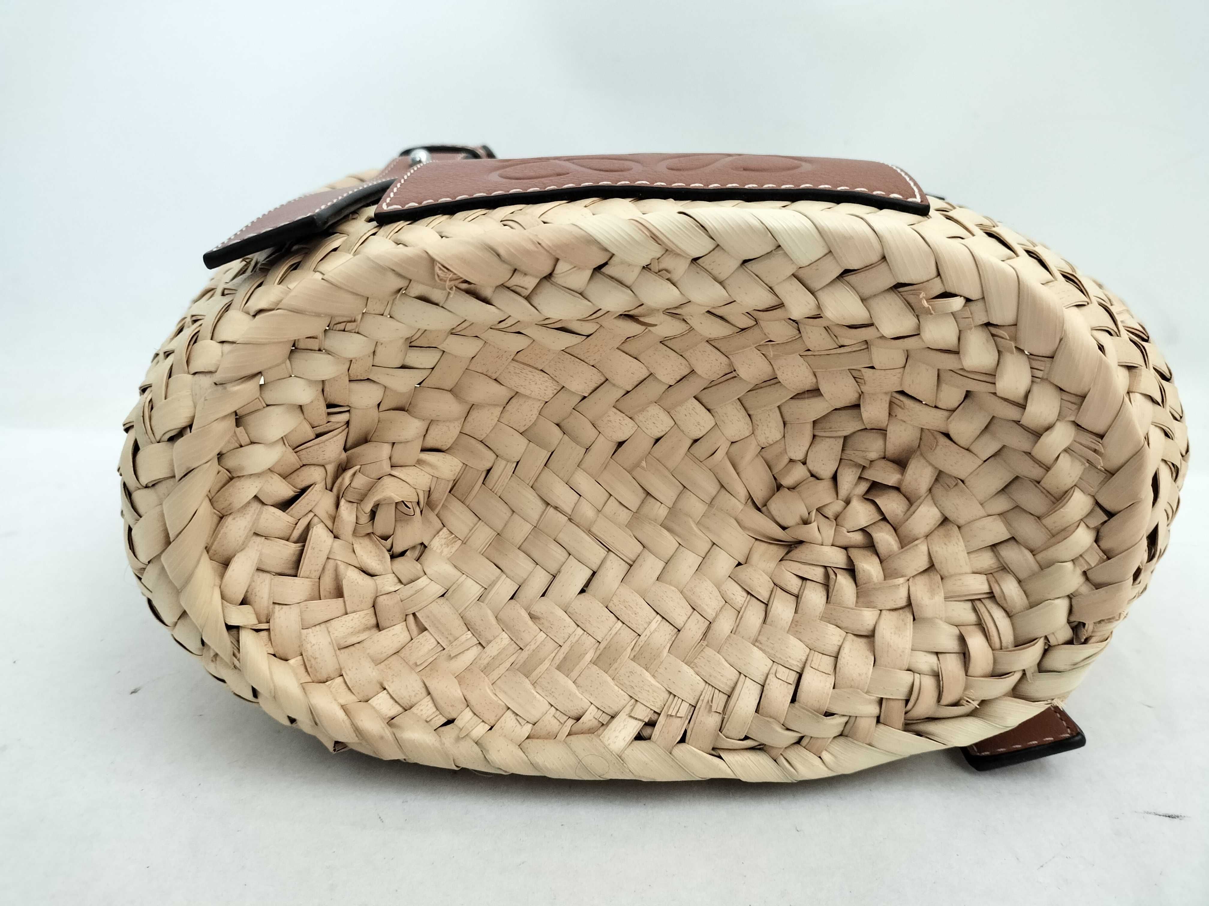 Anagram Basket Handbag, Brown — view 7