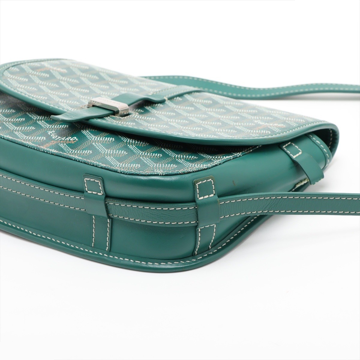 Belvedere PM PVC x Leather Shoulder Bag, Green — view 3