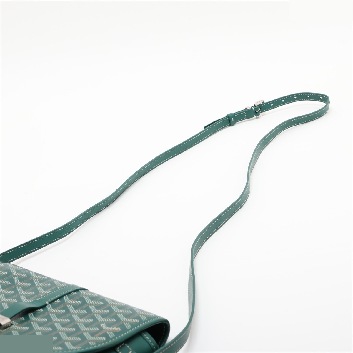 Belvedere PM PVC x Leather Shoulder Bag, Green — view 5