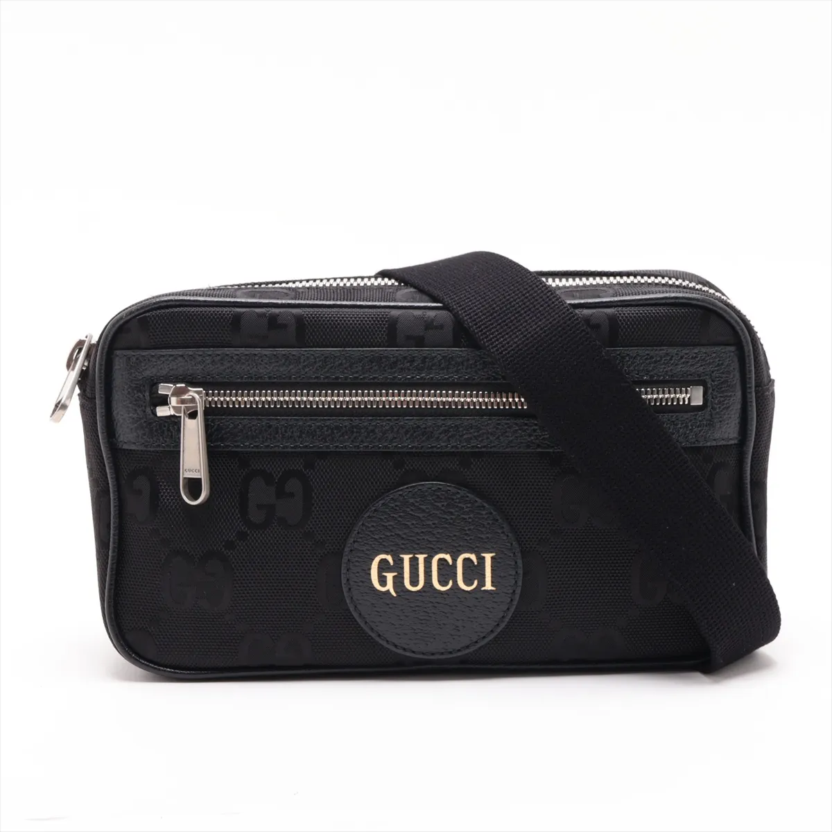 Off the Grid Nylon x Leather Body Bag, Black 631341