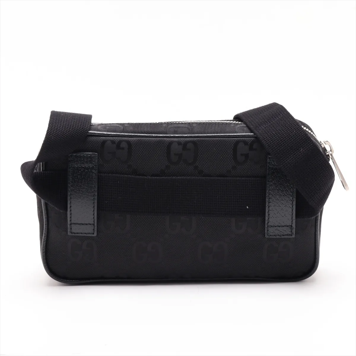 Off the Grid Nylon x Leather Body Bag, Black 631341 — view 2