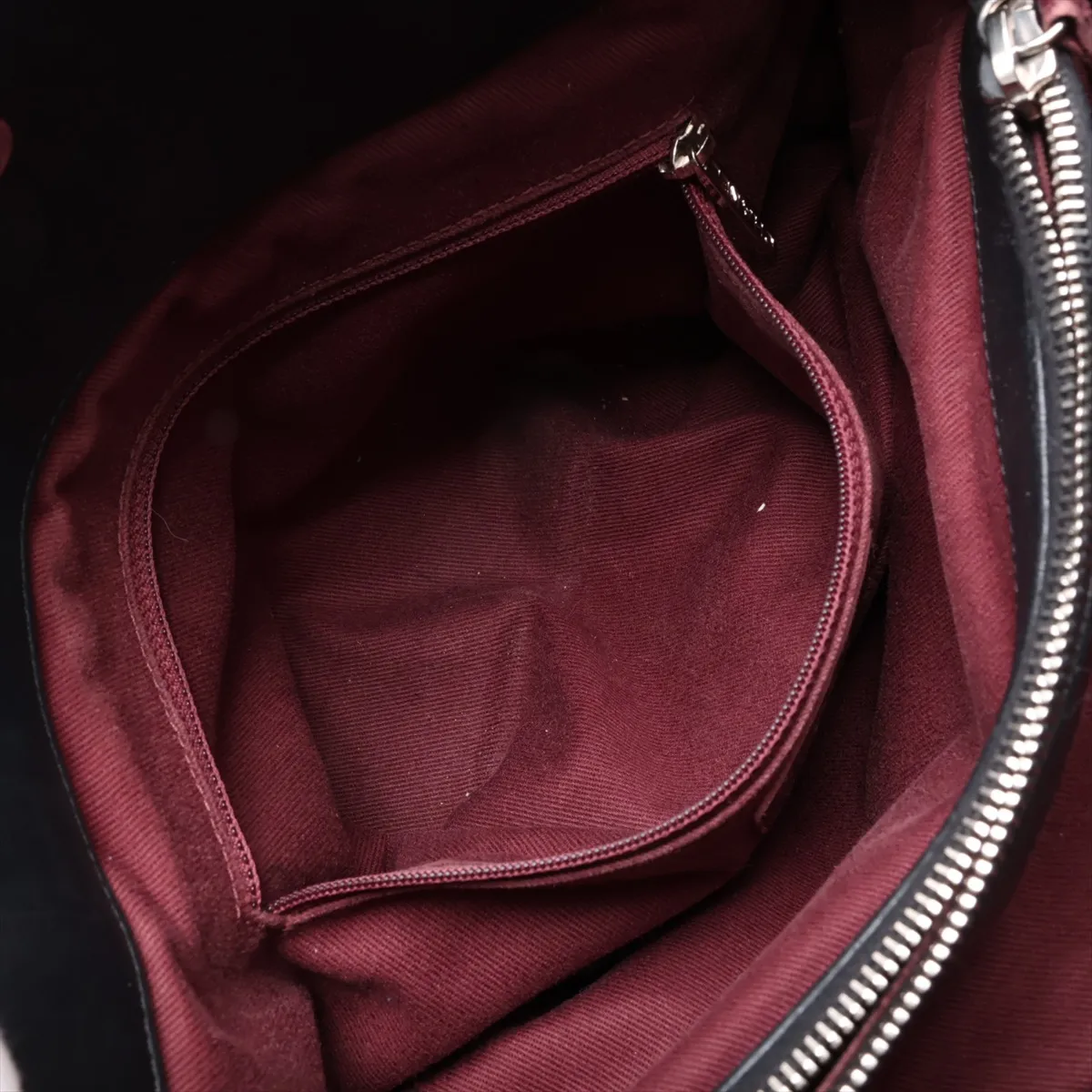Matelassé Lambskin Chain Tote Bag, Beige x Black, Silver Hardware, Item Number 15254681 (Serial Number in the 15s range) — view 10