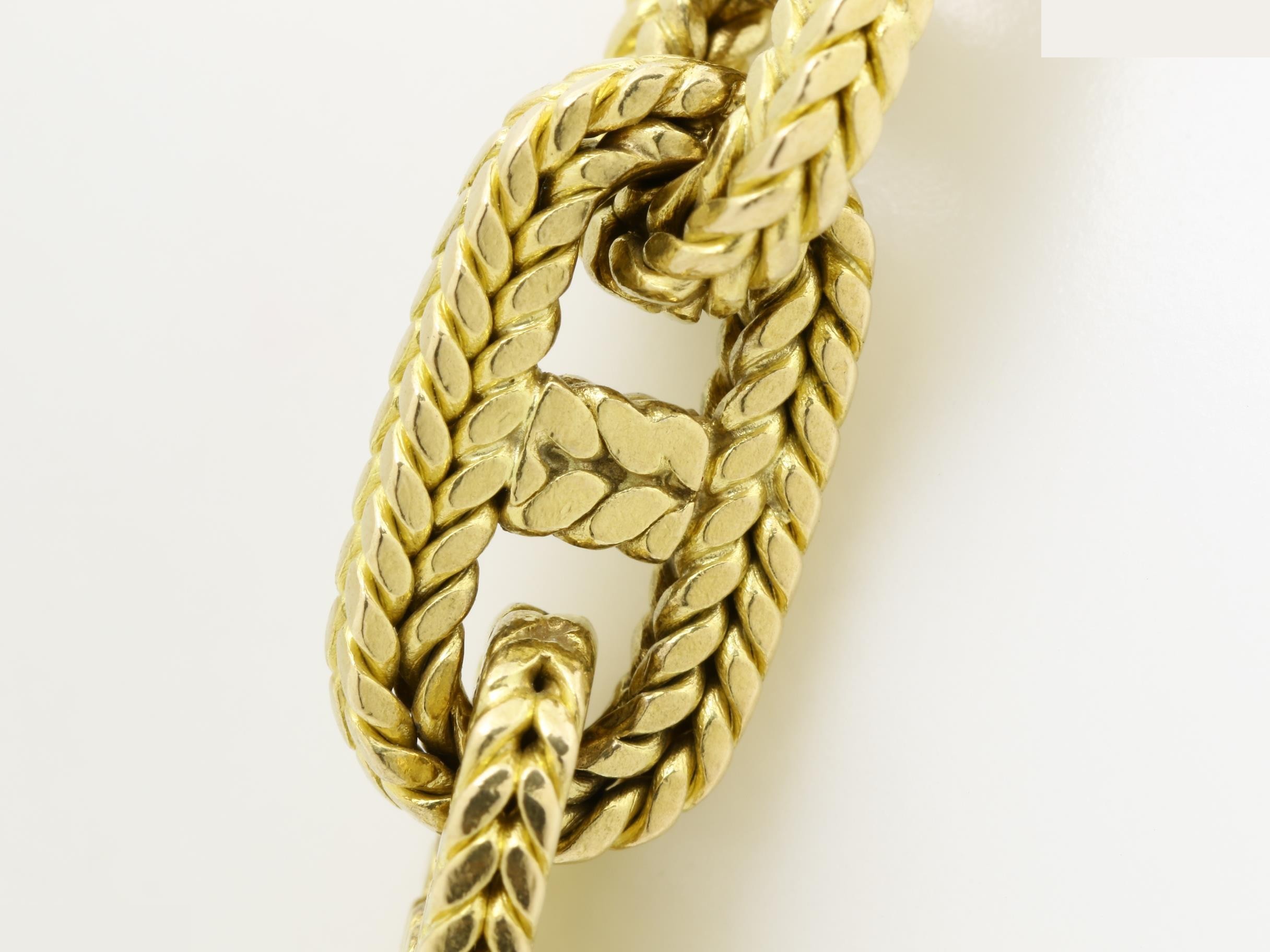 Chaine d'Ancre Tresse Bracelet, 750YG, 35.4g — view 2