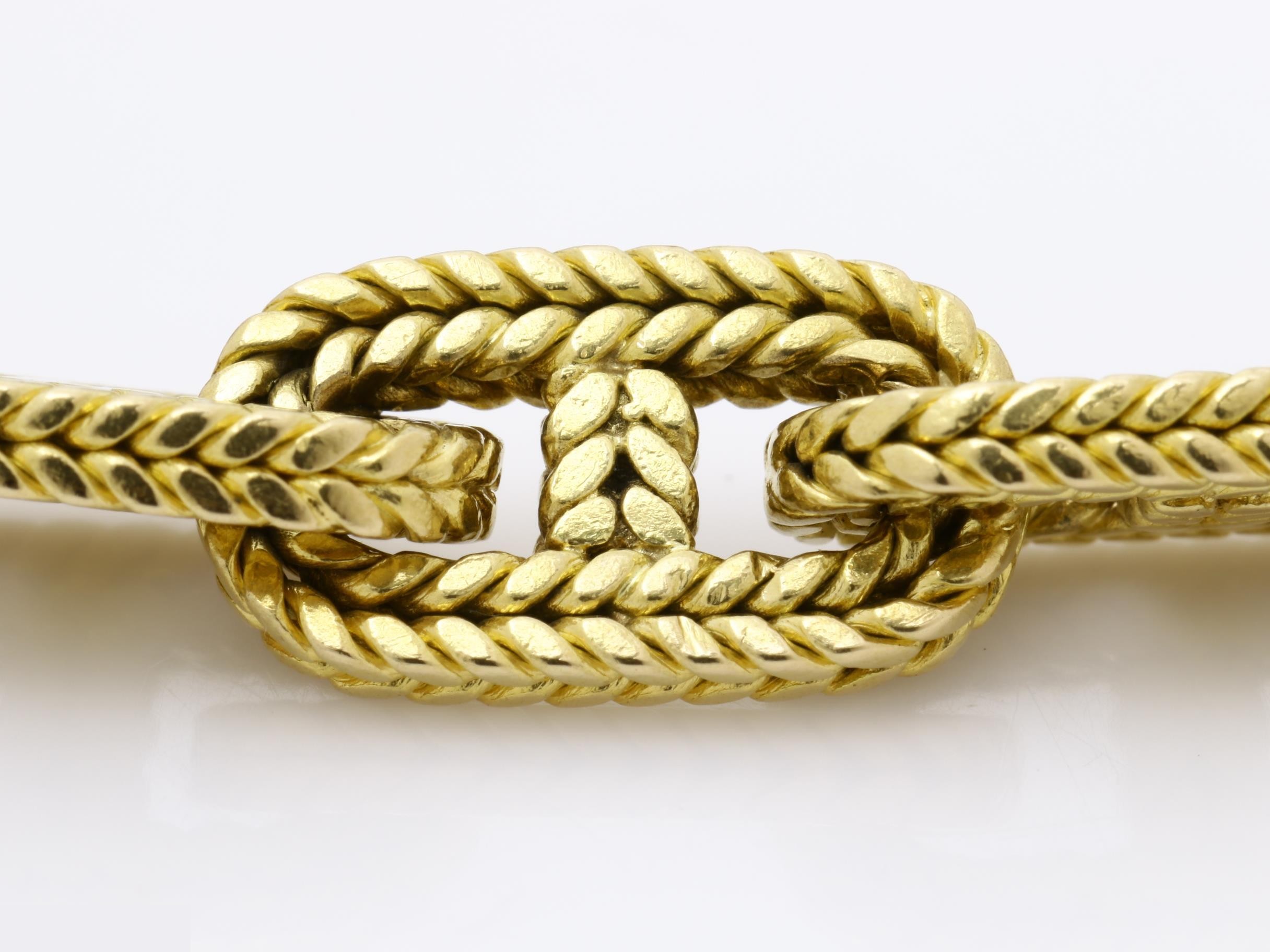 Chaine d'Ancre Tresse Bracelet, 750YG, 35.4g — view 3