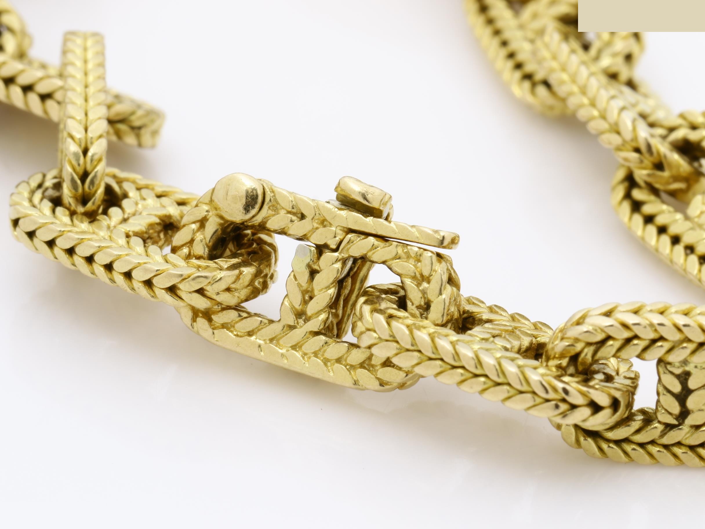 Chaine d'Ancre Tresse Bracelet, 750YG, 35.4g — view 5